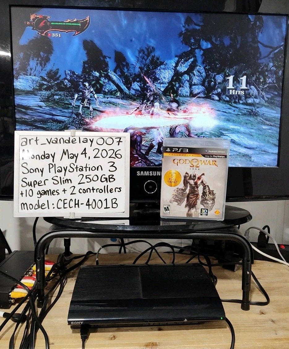 Sony Playstation 3 Super Slim 250GB Console CECH-4001B Bundle + 10 Games Tested!