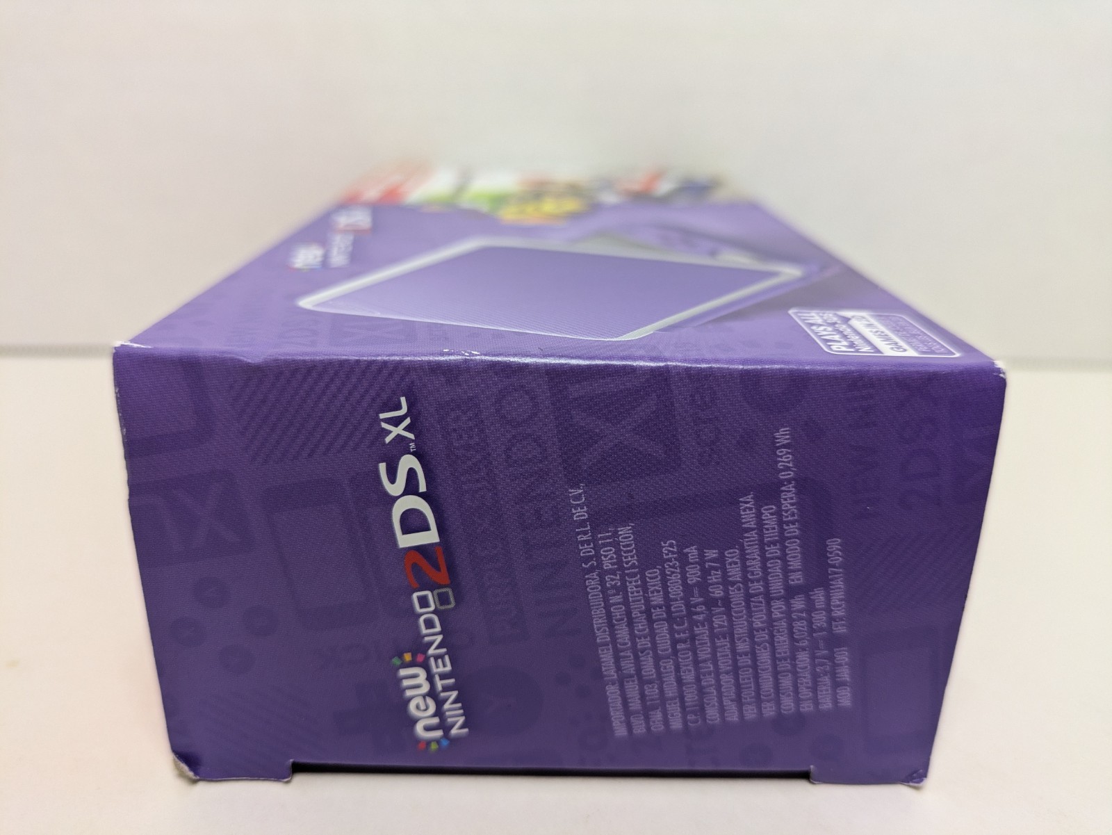 New Nintendo 2DS XL Purple/Silver Mario Kart 7 Box And Cardboard Inserts Only