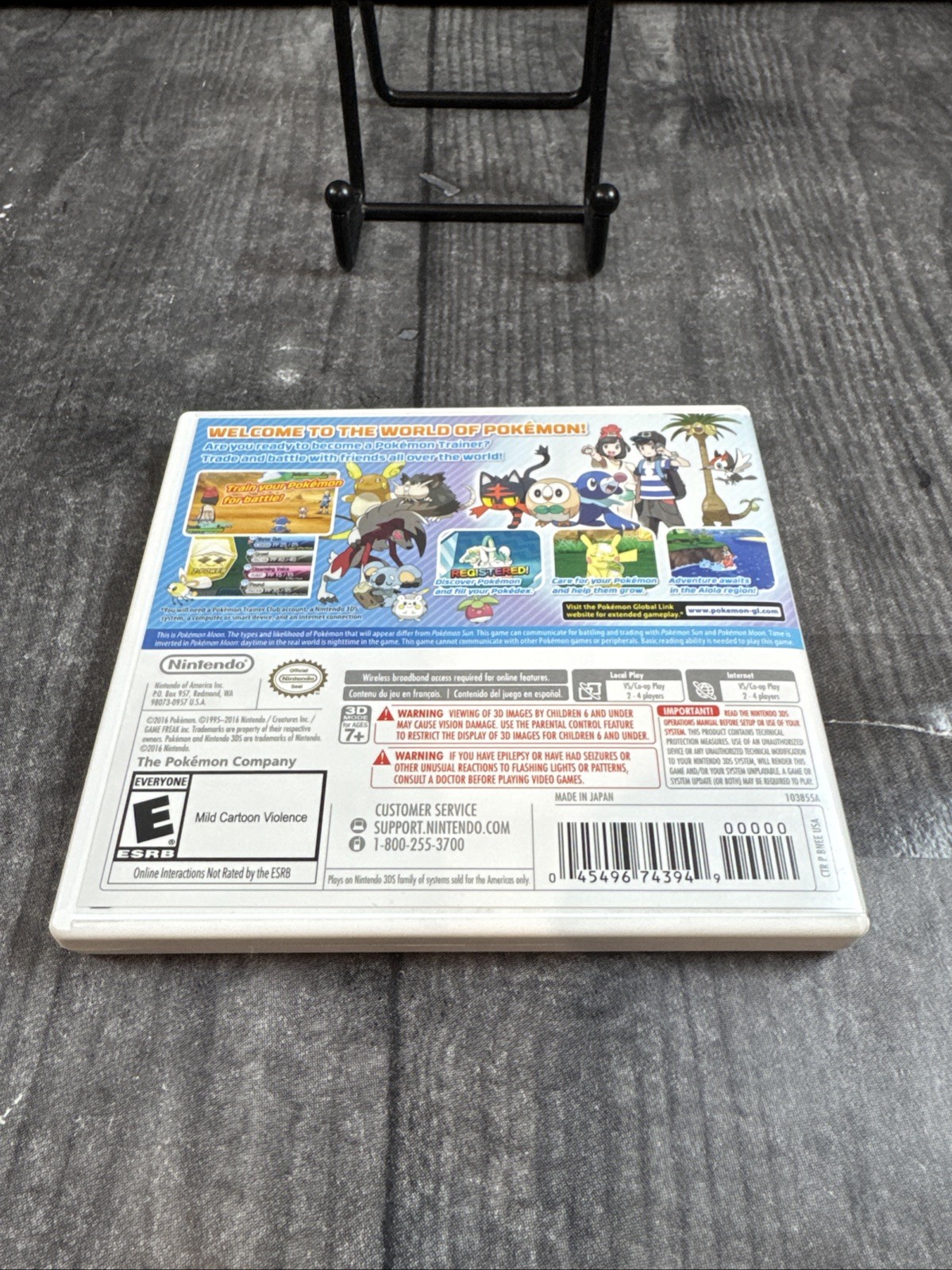 Pokémon Moon (Nintendo 3DS Game) Year 2016. Tested & Works Great