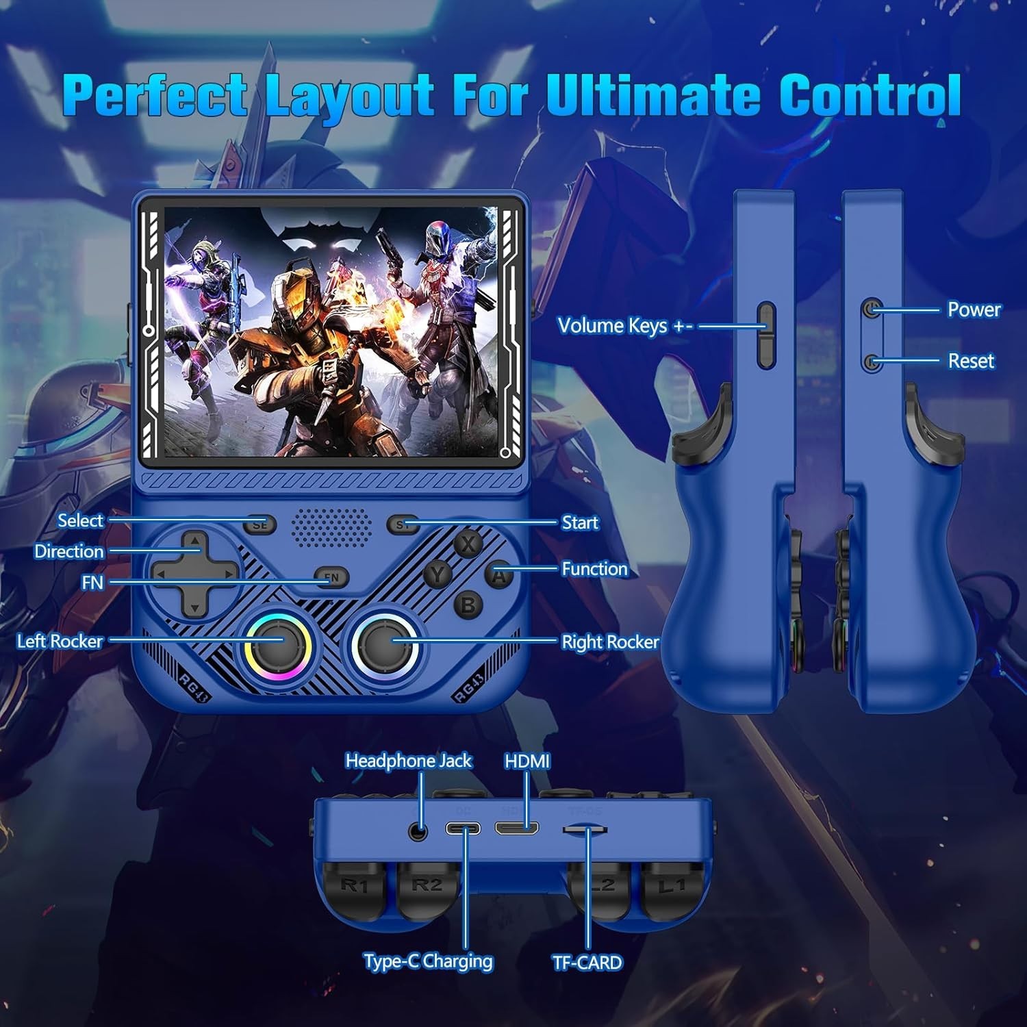 Retro Gaming Revolution: RG43V Pro Handheld with 4000mAh Battery & 22000 Games