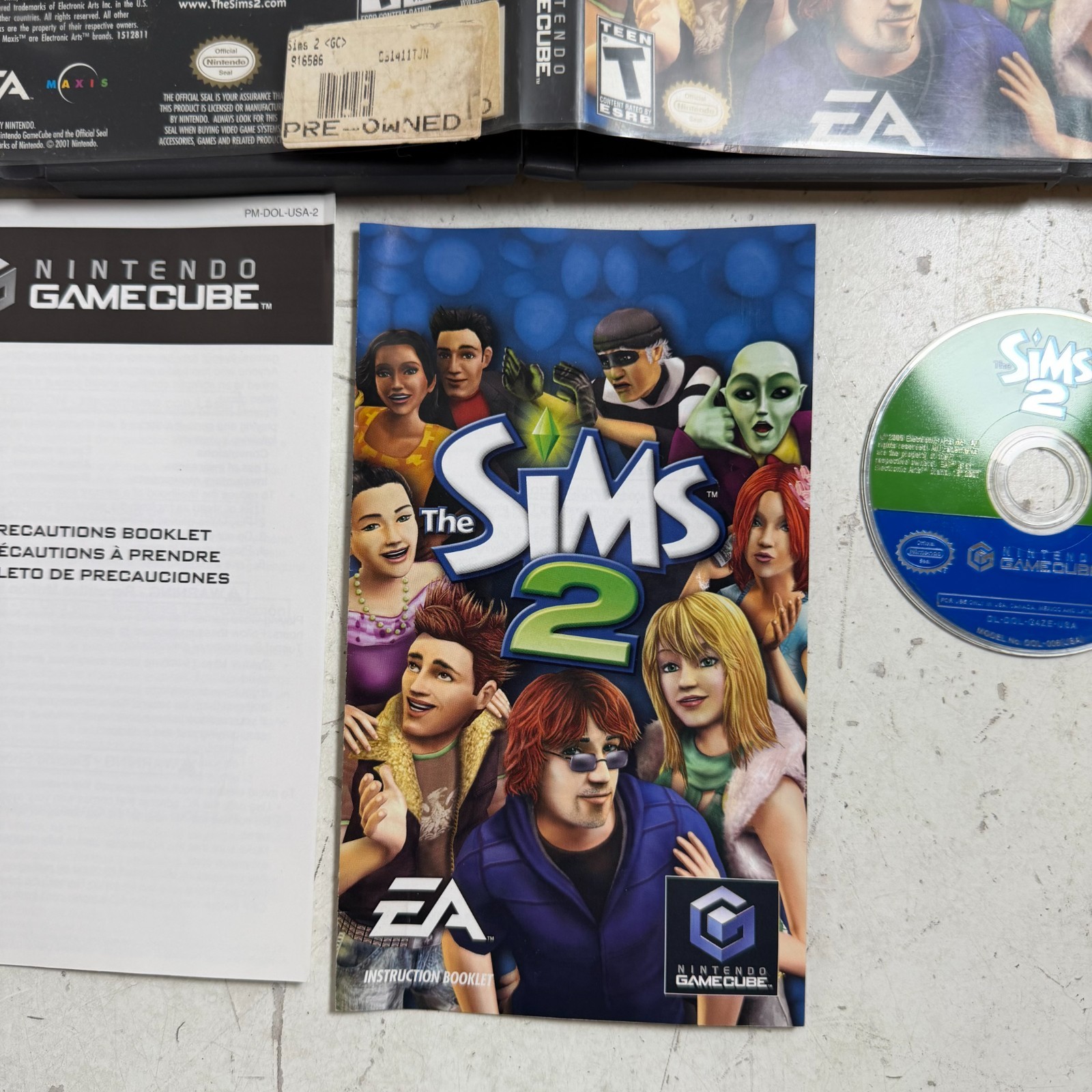 The Sims 2 (Nintendo GameCube, 2005) EA Life Simulation Strategy Game Complete
