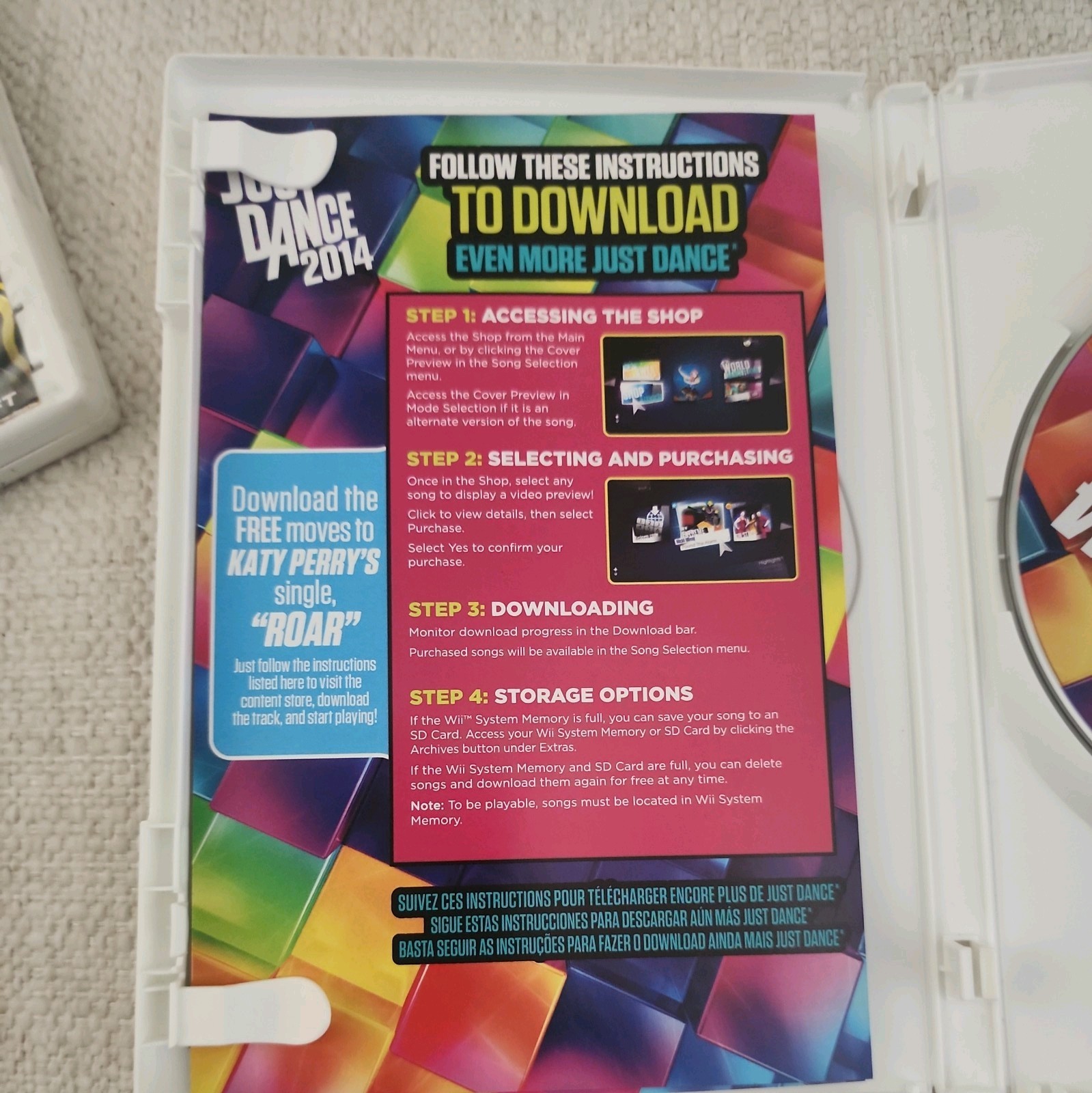 Just Dance 4, 2014, 2015 Nintendo Wii With Books/Cases. 3 Game Lot
