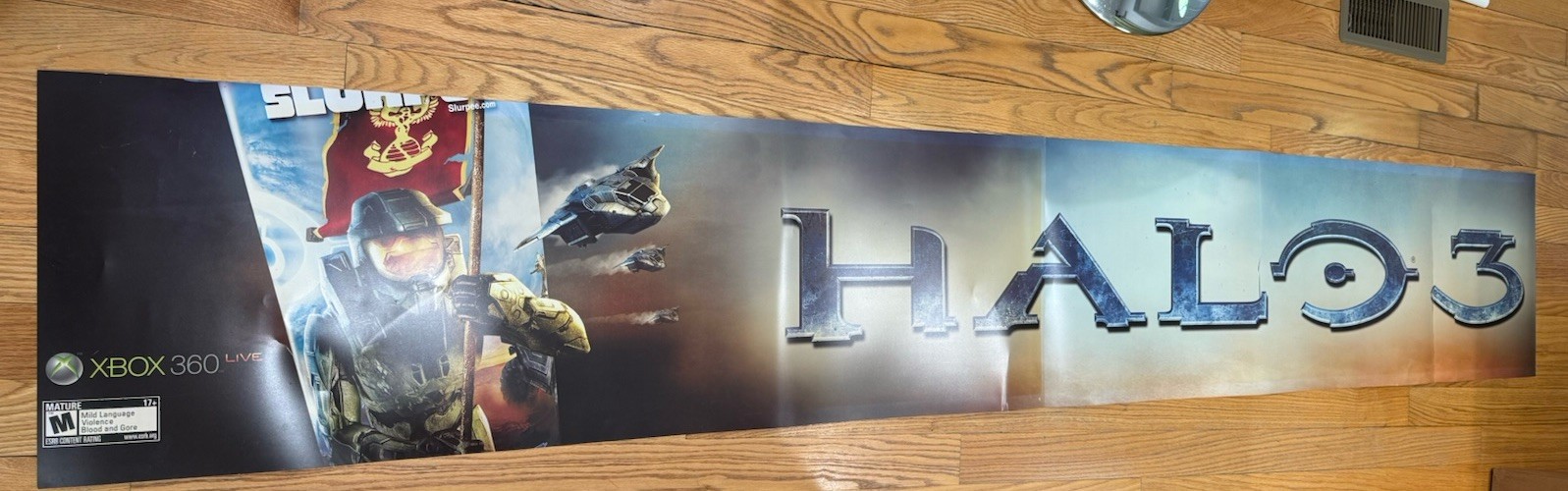 Halo 3 Slurpee Promo Xbox 360 112 Inches Vinyl Store Banner – See Pics Damage