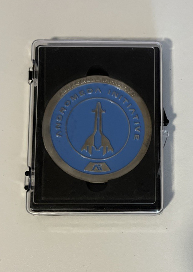 Andromeda Initiative Pathfinder – Enamelled Medallion – Base Metal 2.5″ Diameter
