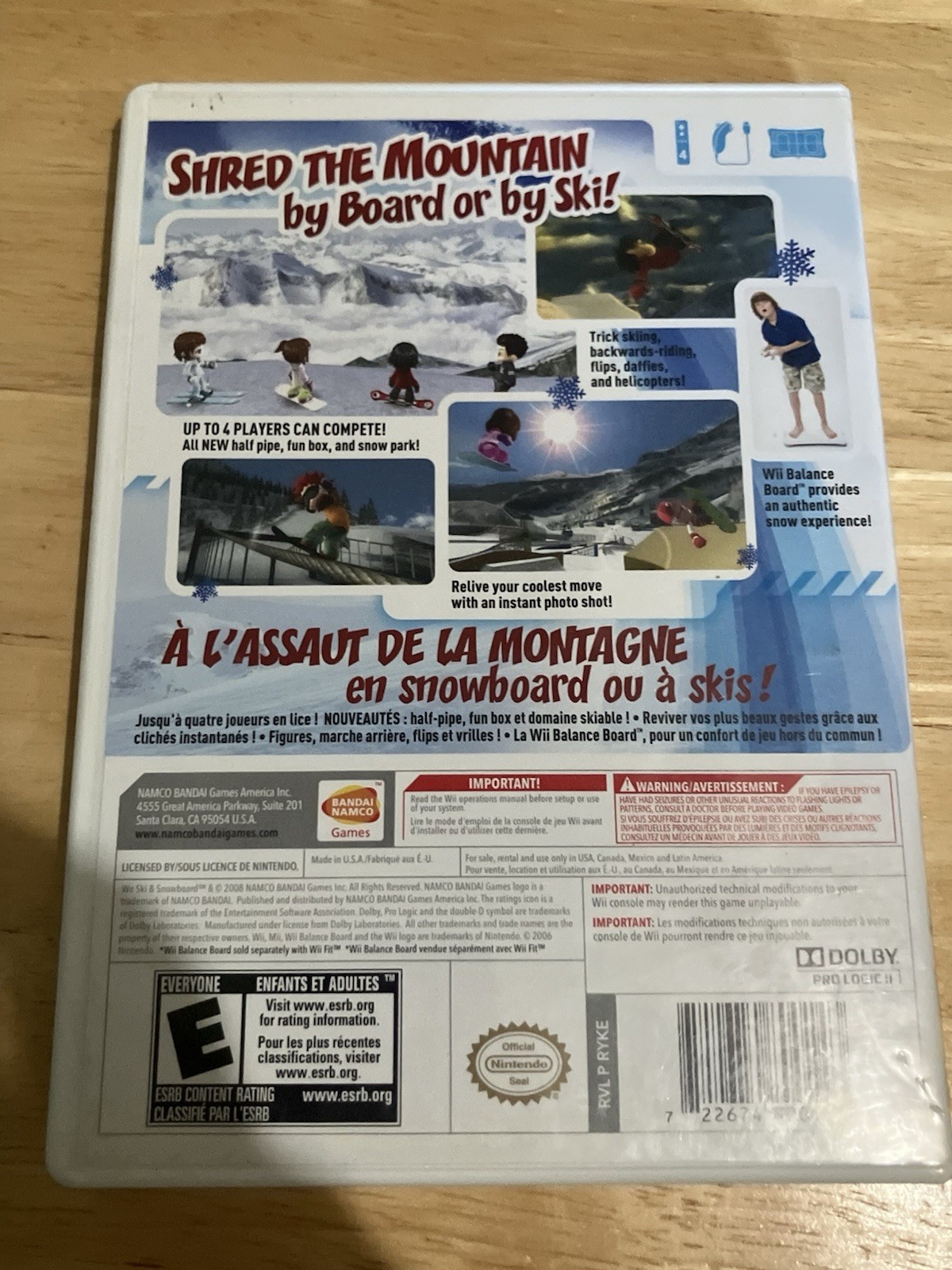 We Ski And Snowboard (Nintendo Wii Game, 2008) CIB Complete W/ Manual