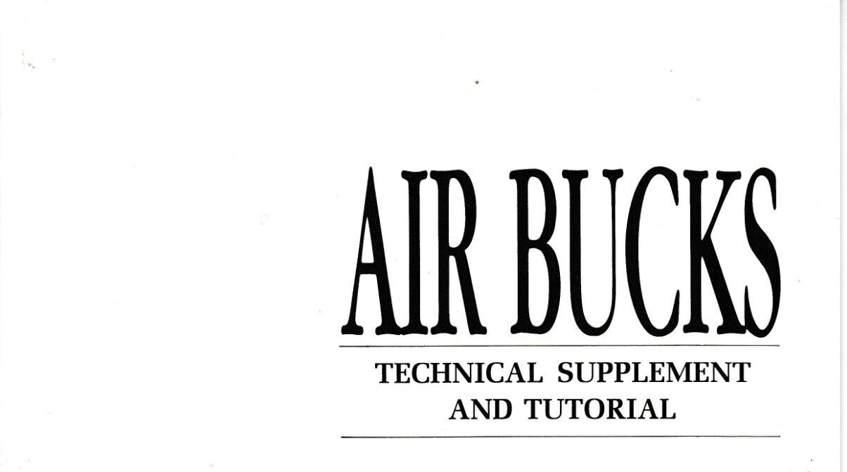 Air Bucks Build Your Own Airline Game Ver 1.01 (3.5in Floppy for MSDOS)