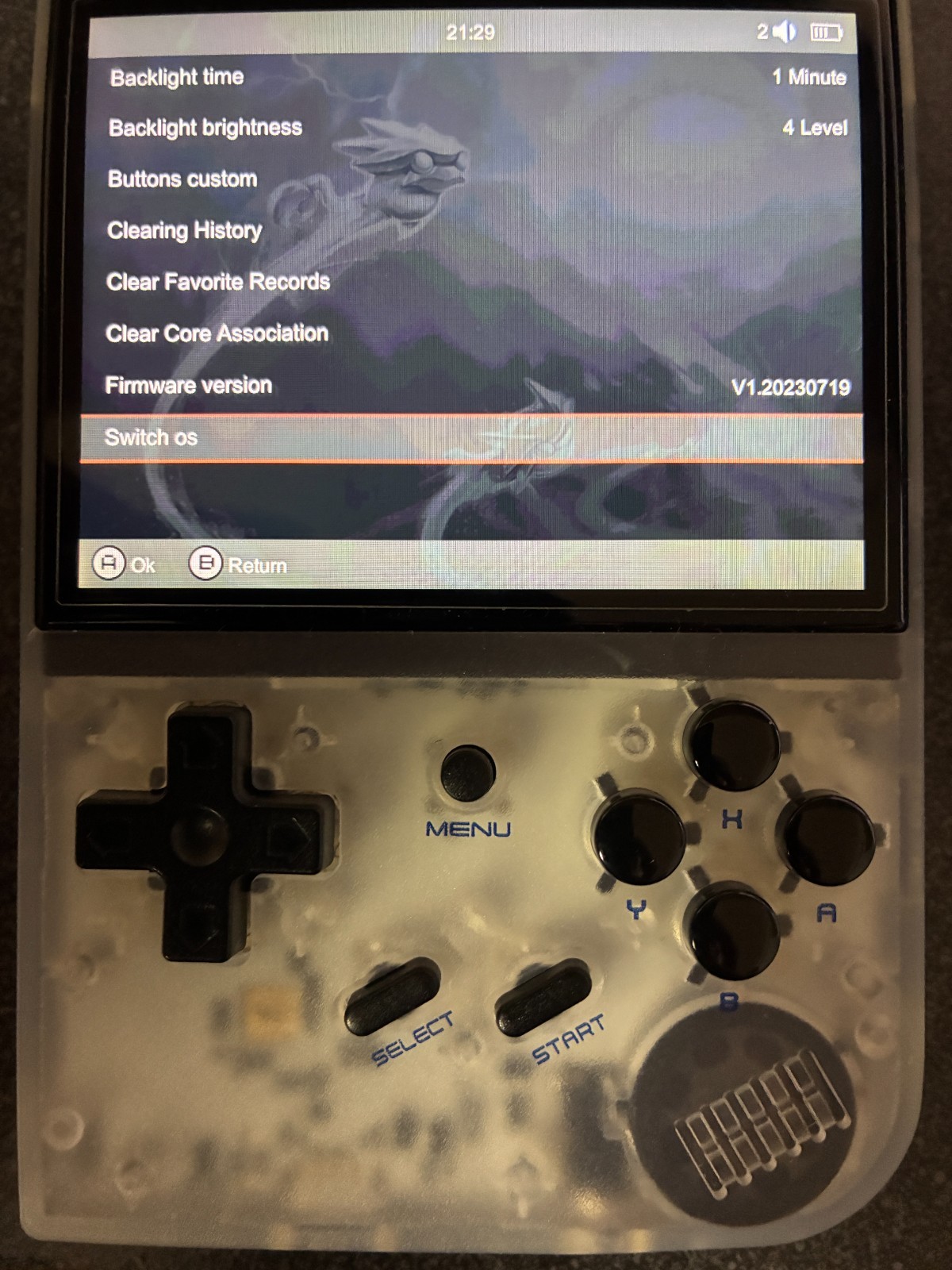 Anbernic RG35XX Retro Handheld Game Console, Dual OS 64GB, Case, 3D printed grip