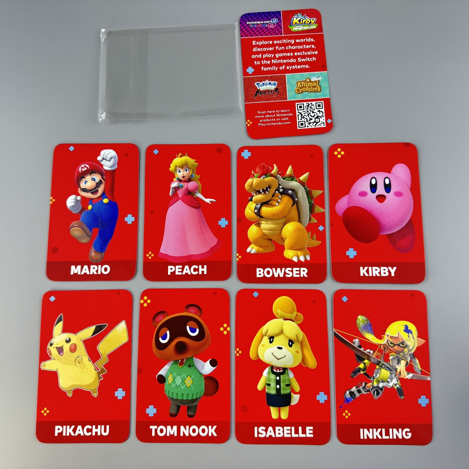 Authentic Nintendo Switch Character Card Set & Sticker Set Limited Promo 2022