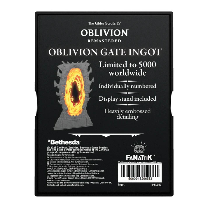 The Elder Scrolls IV: Oblivion Gates Limited Ed. Ingot Figure Official Bethesda