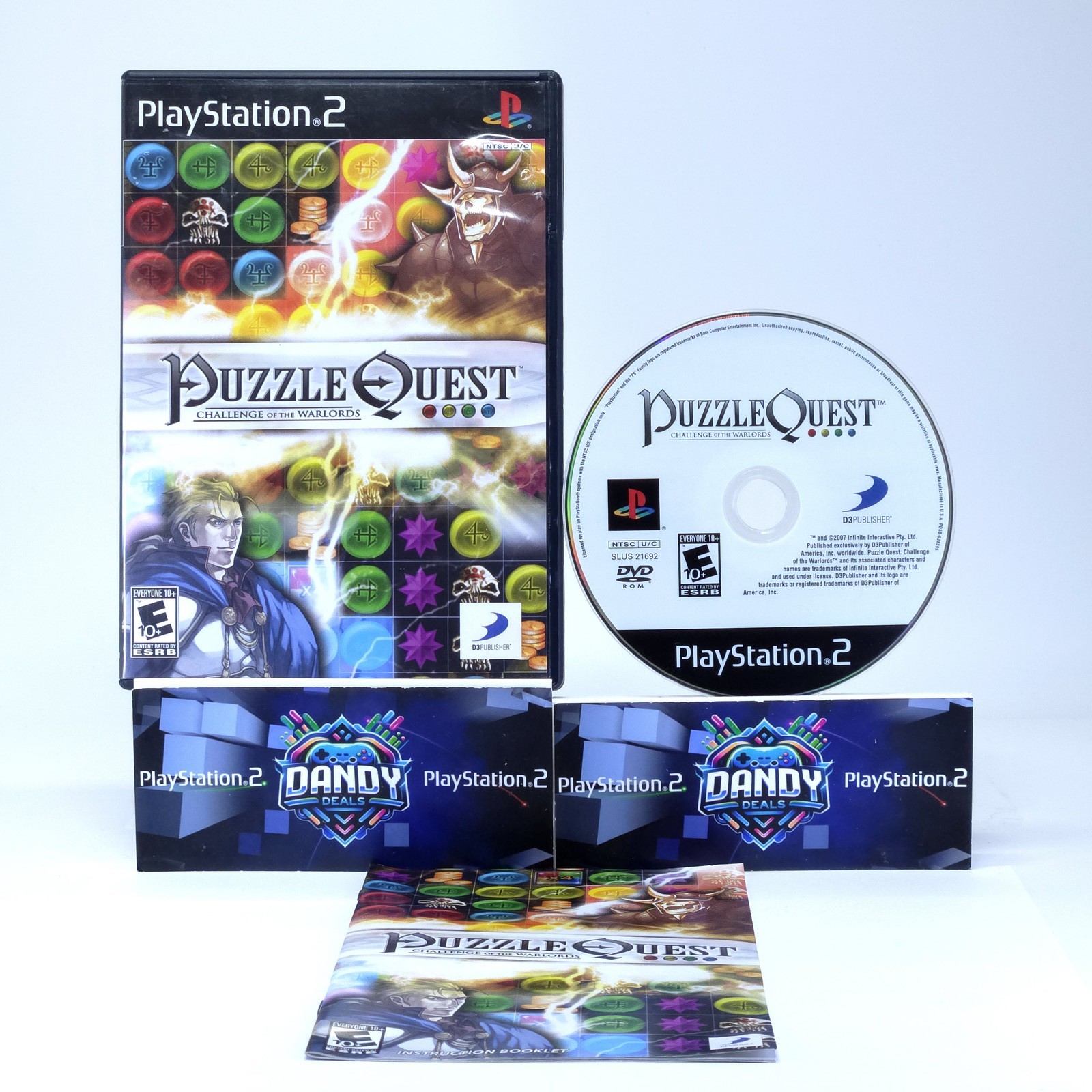 Puzzle Quest Challenge of the Warlords PS2 CIB W/ Manual – PlayStation 2