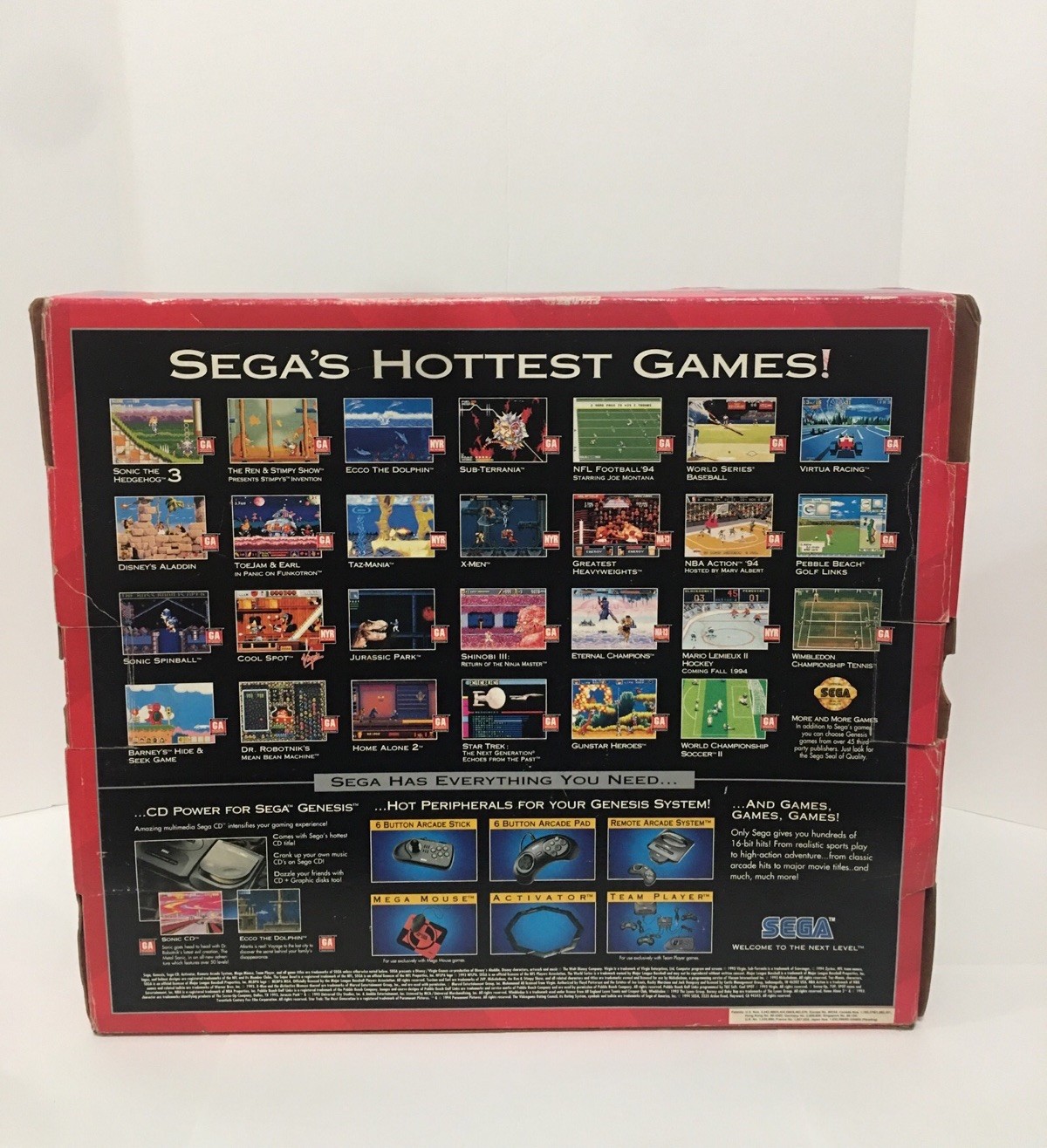 Sega Genesis Model 2 Console Complete in Box 6 Pak System CIB