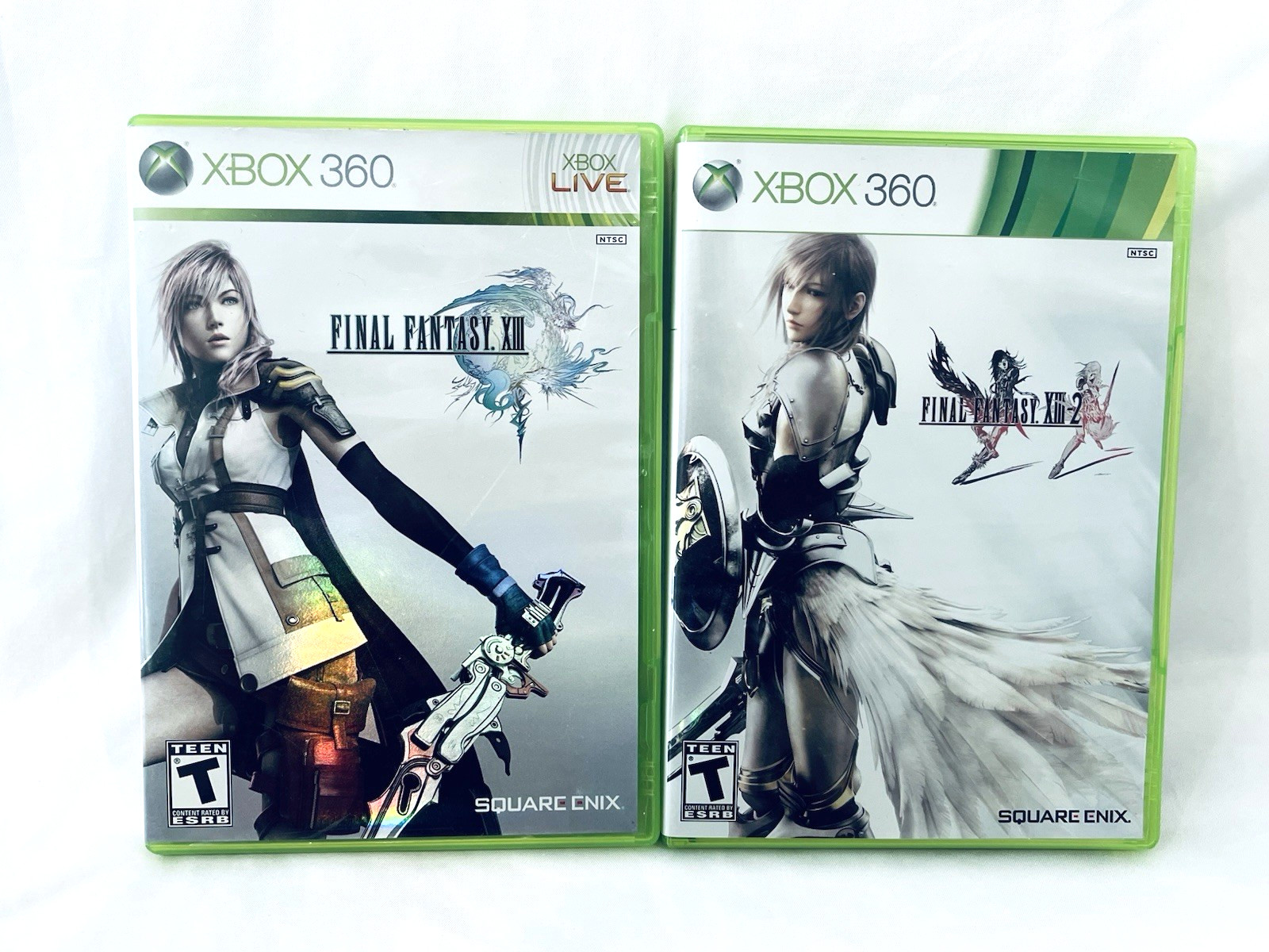Final Fantasy XIII & XIII-2 Xbox 360 CIB w/Manuals & Discs Works
