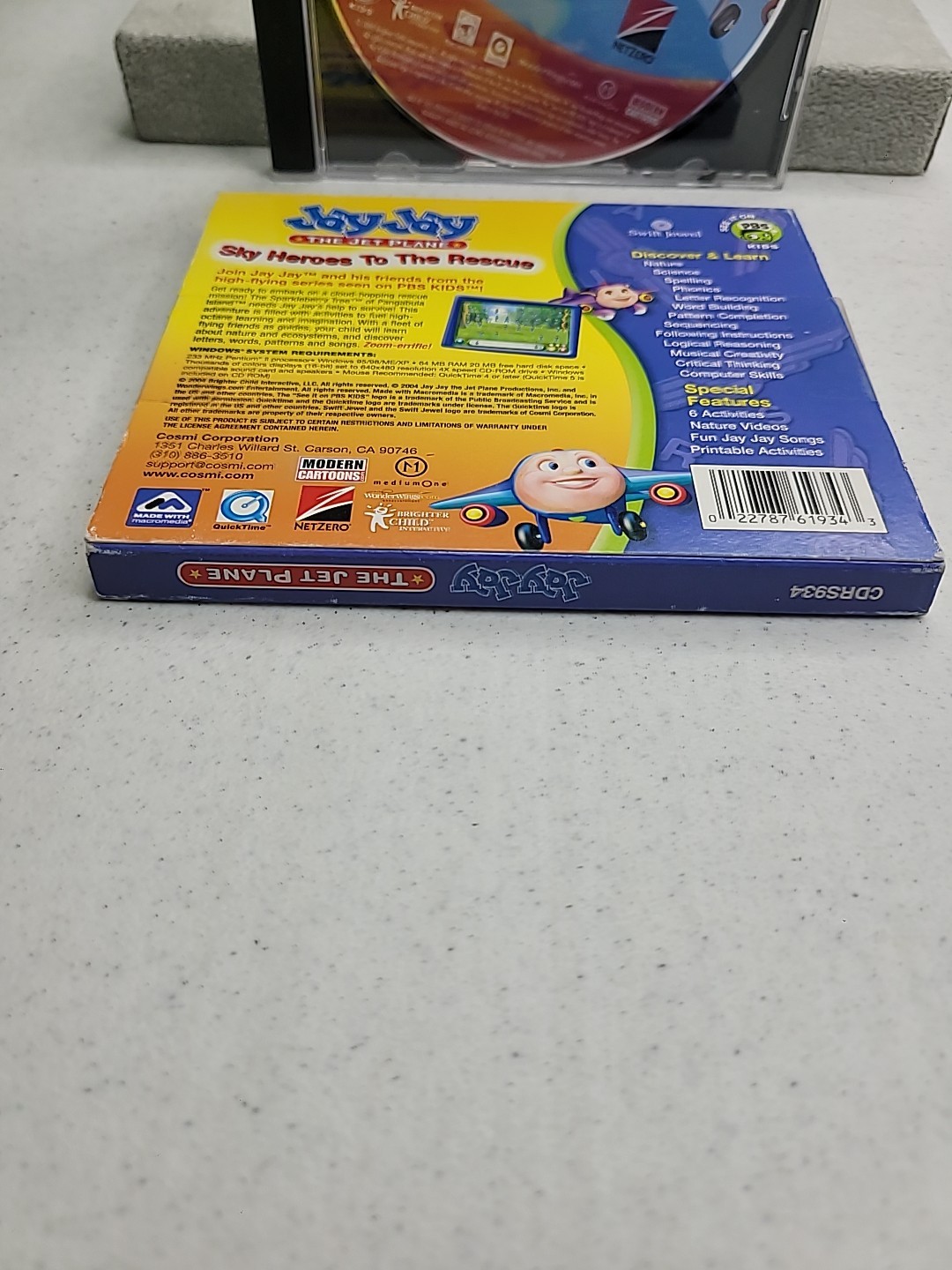 Jay Jay the Jet Plane: Sky Heroes to the Rescue PC CD ROM Software Age 3-7