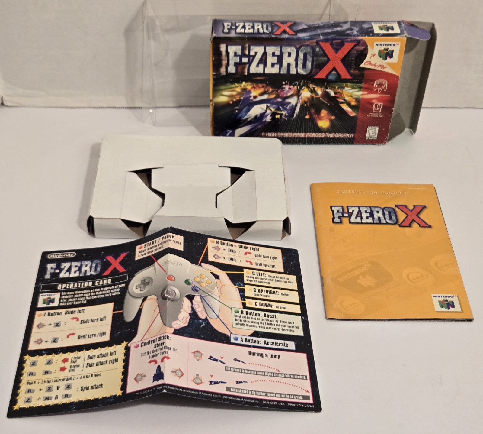 F-Zero X (Nintendo 64 | N64) Authentic Box, Manual, and Operation Card – NO GAME