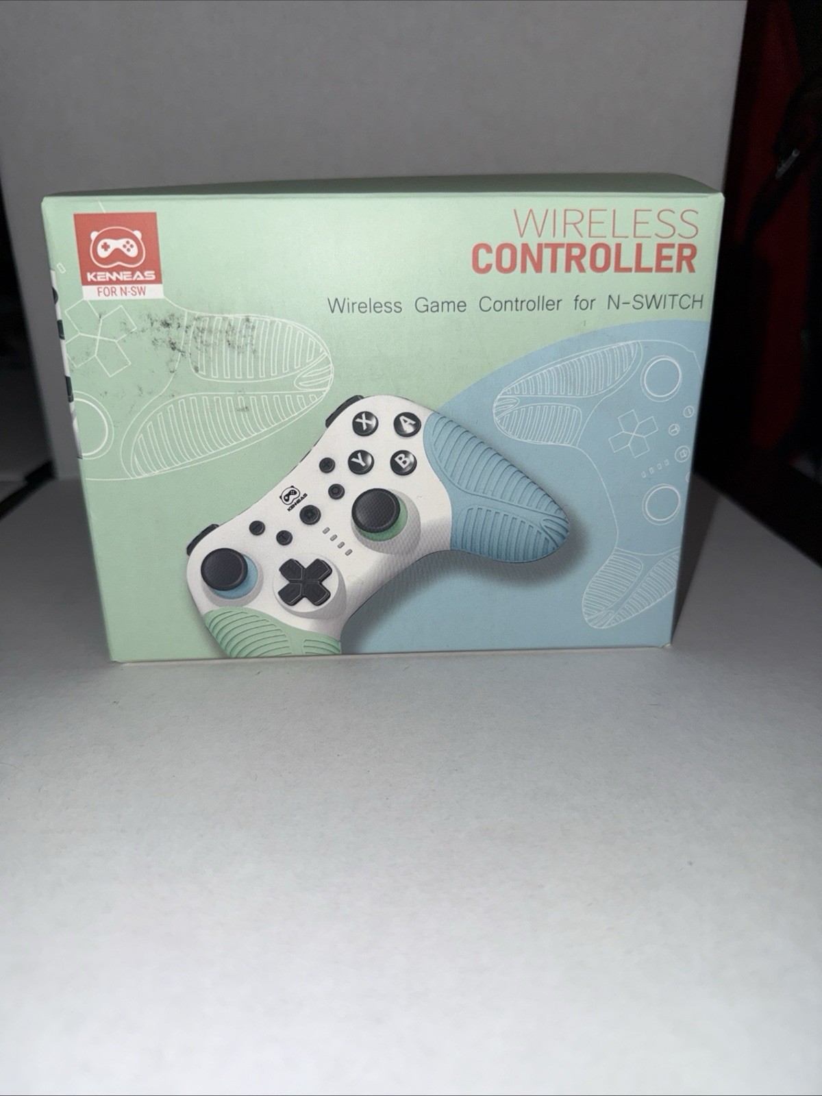 Kenneas Wireless Controller for Nintendo Switch Animal Crossing Theme Green/Blue