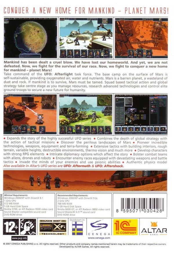UFO: Afterlight PC Game 2006 Windows 10 11
