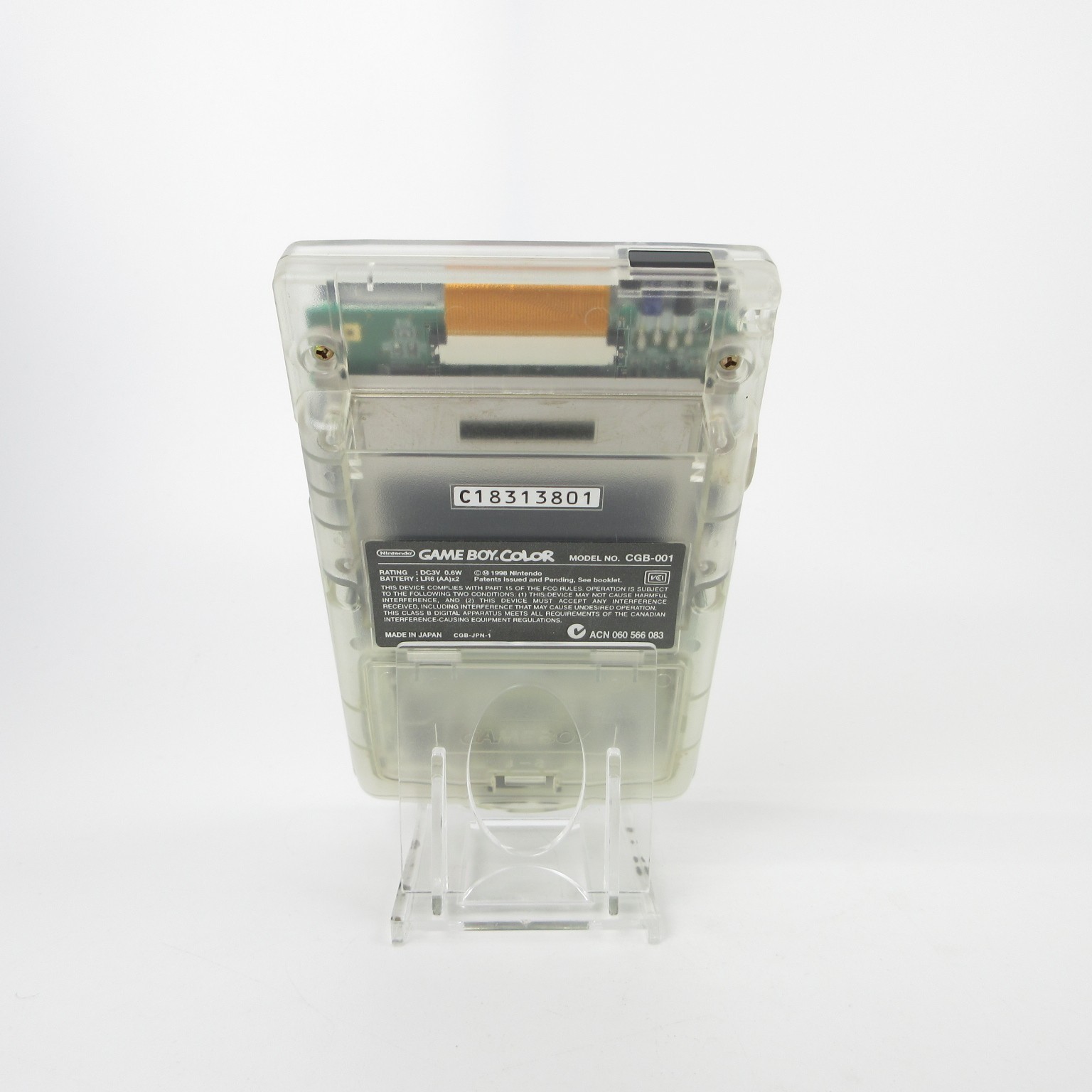 【Excellent】Nintendo Gameboy Color Clear Console #RET0510/01