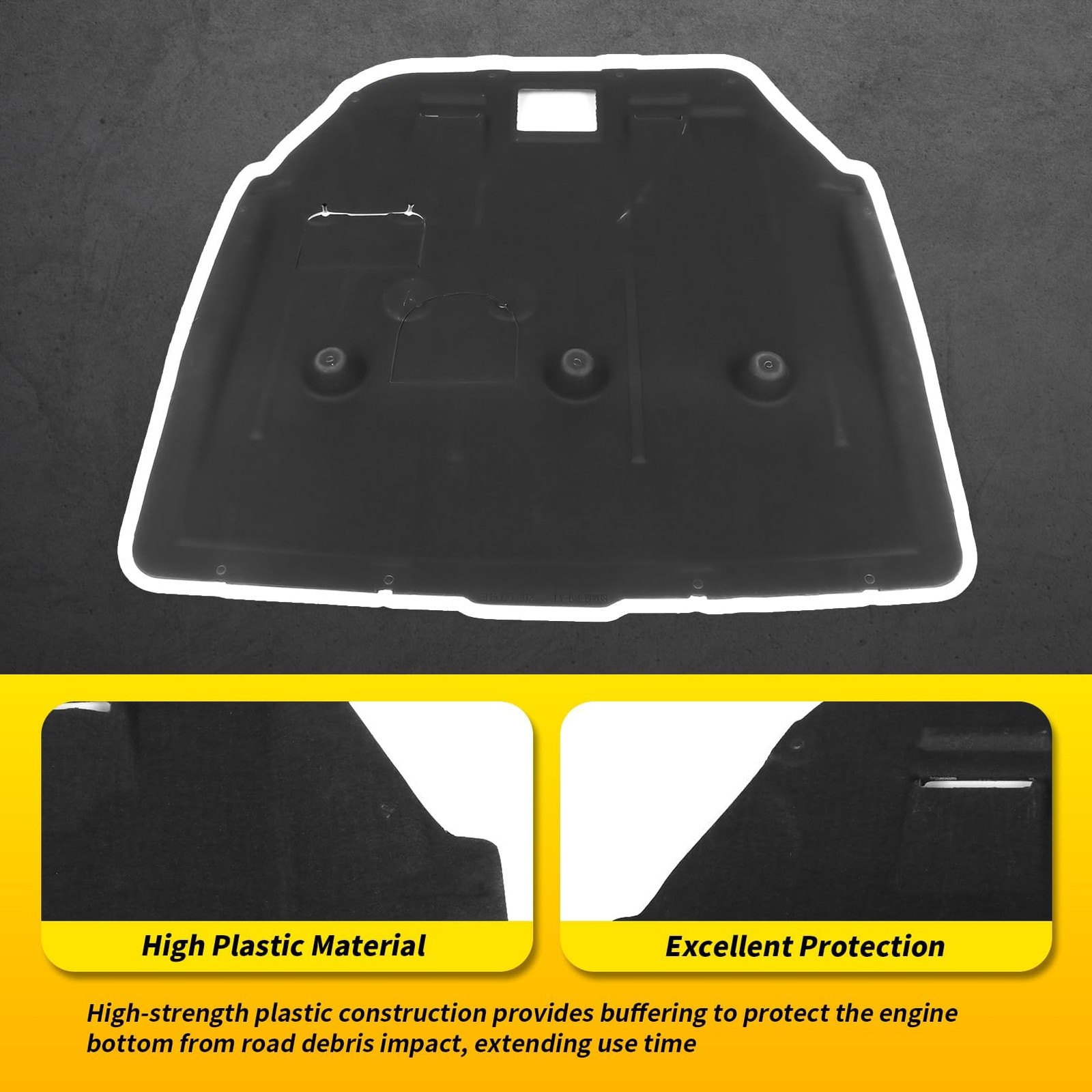 Front Engine Splash Shield Compatible with 2014-2020 Cooper F55 F56 Black Eng…
