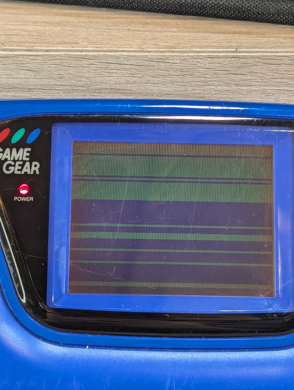 Sega Game Gear 2110 Blue W/ World Series Baseball Manual Inserts & Case See Desc