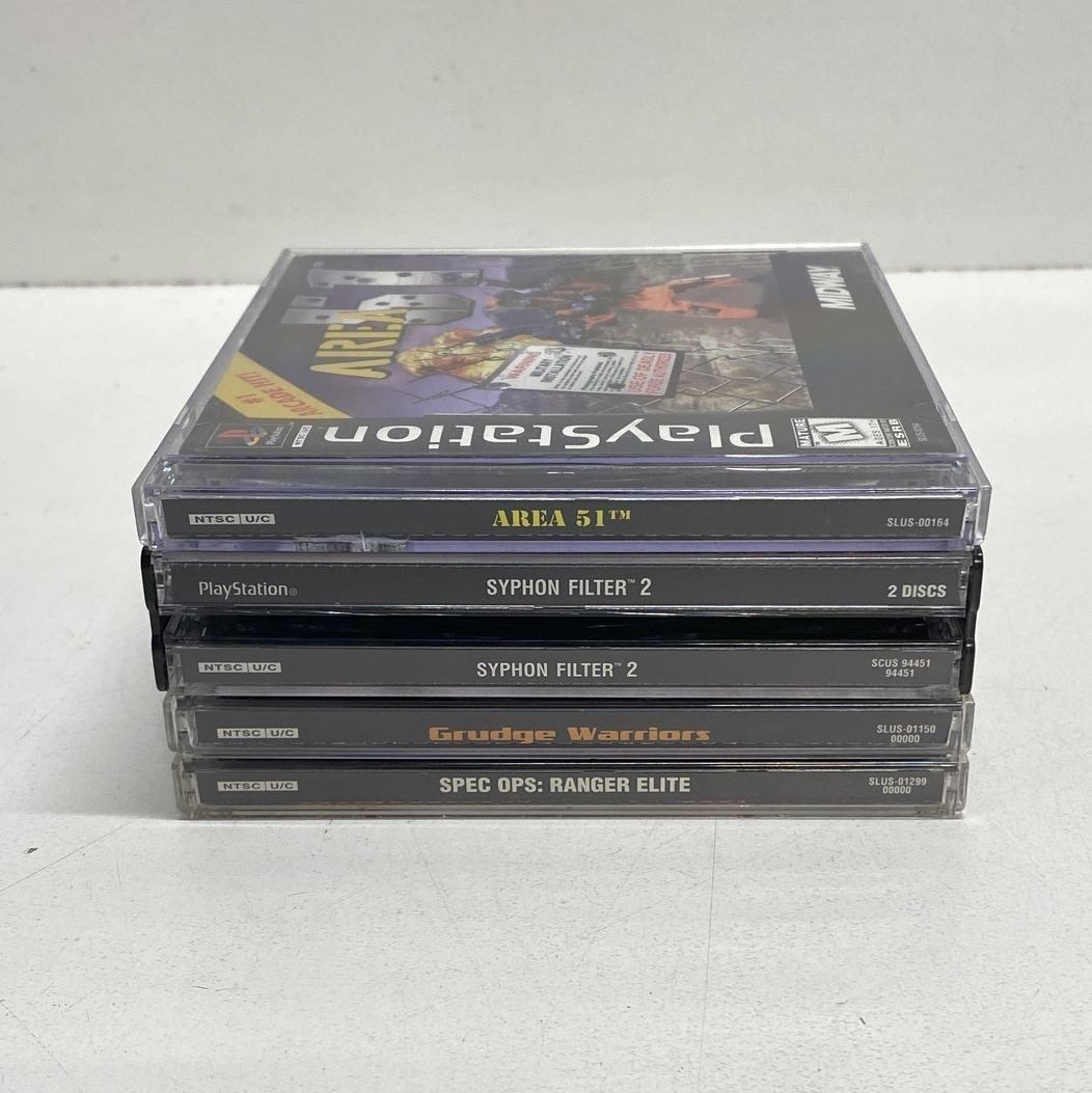 Syphon Filter 2 Area 51 4 PlayStation PS1 Game Lot 2000s