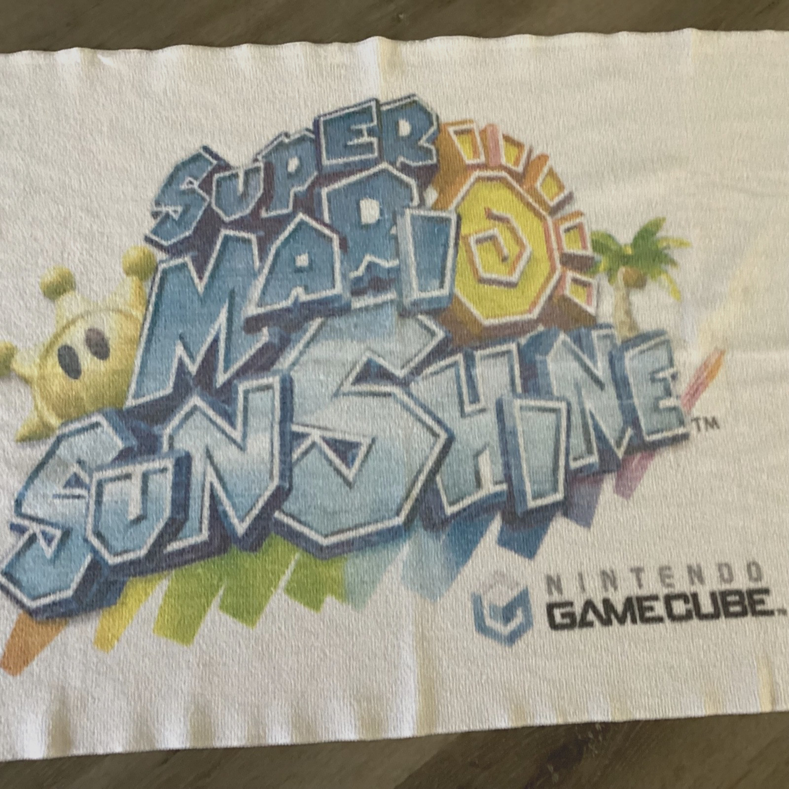 Vintage Super Mario Sunshine Nintendo GameCube Beach Pool Bath Towel USA Made