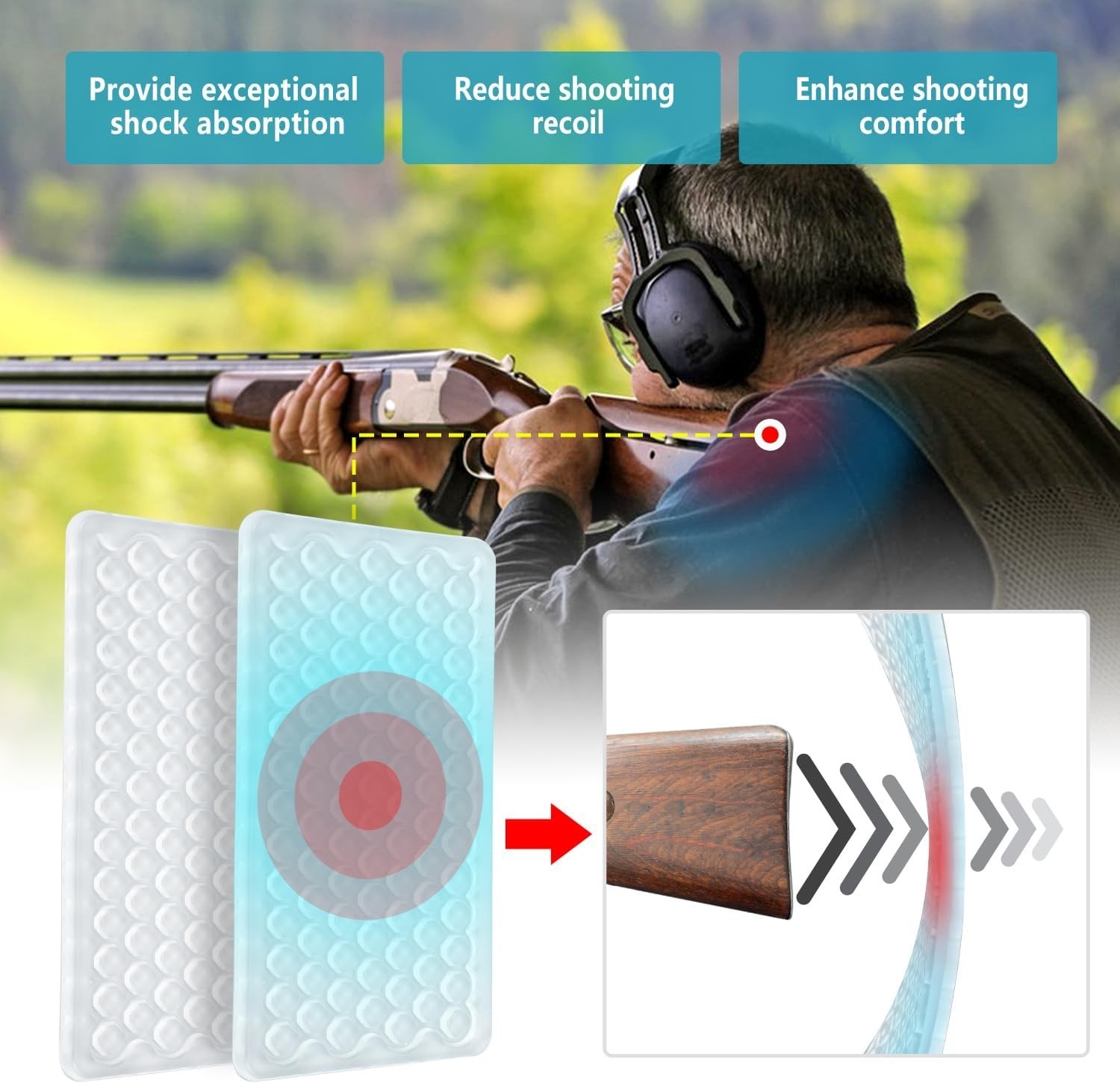 Universal G3 Recoil Pad for Vests & Shirts – Comfort-Enhancing Shooting Gear
