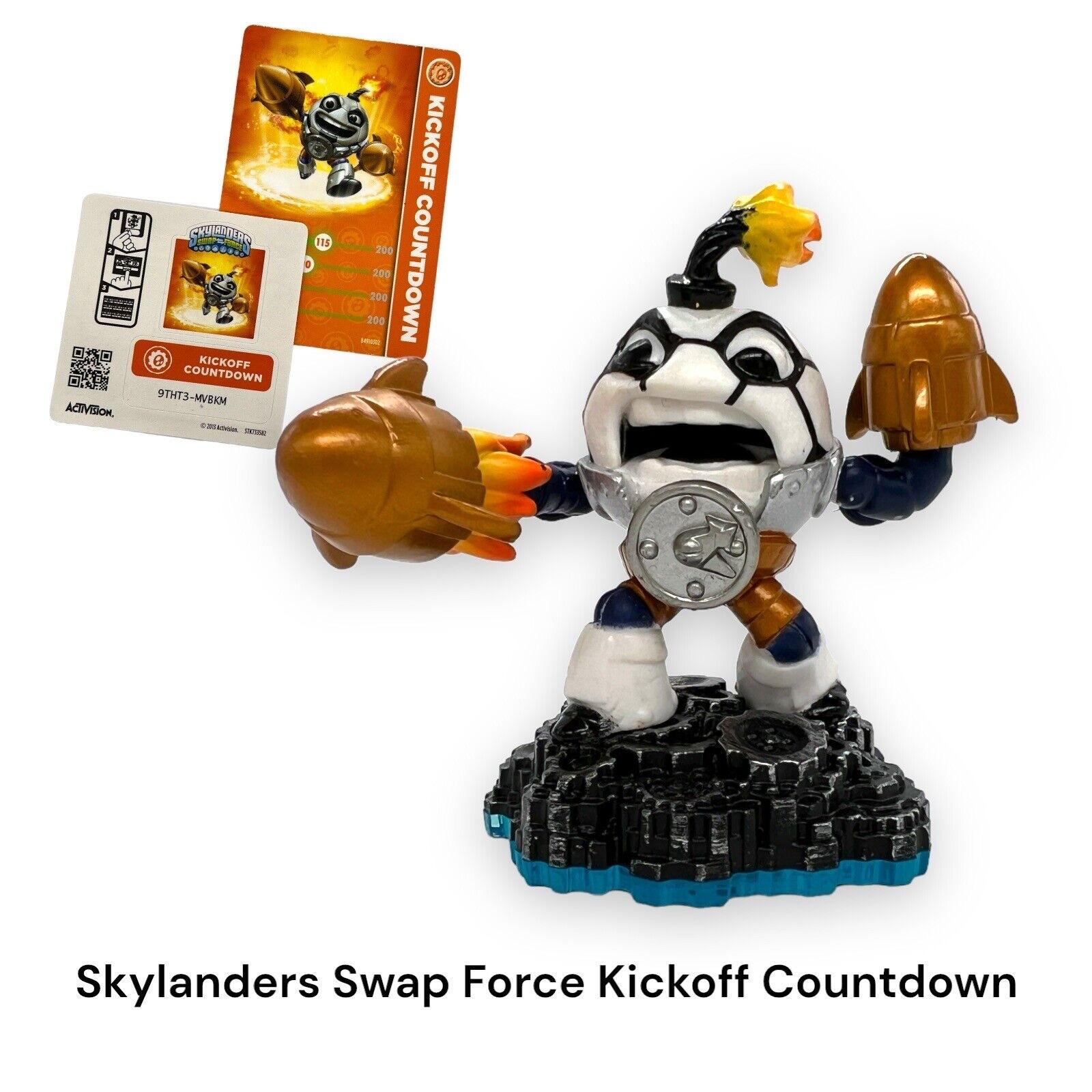 2013 Skylanders Swap Force Kickoff Countdown Figure 84910302 w/ Card & Sticker