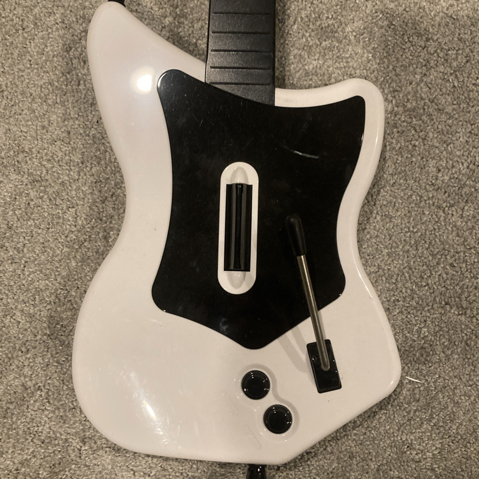 PS2 Guitar Hero Wireless White Red Octane Guitar No Dongle Tested Works