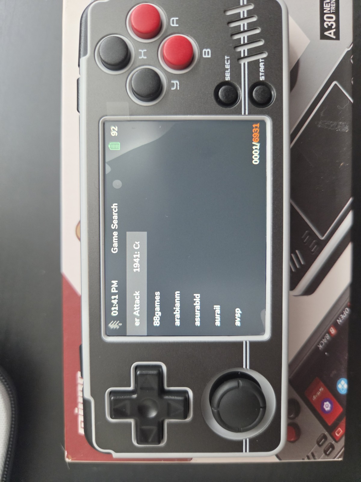Miyoo A30 Retro Handheld Game Console,Portable Game Emulator – Grey & White