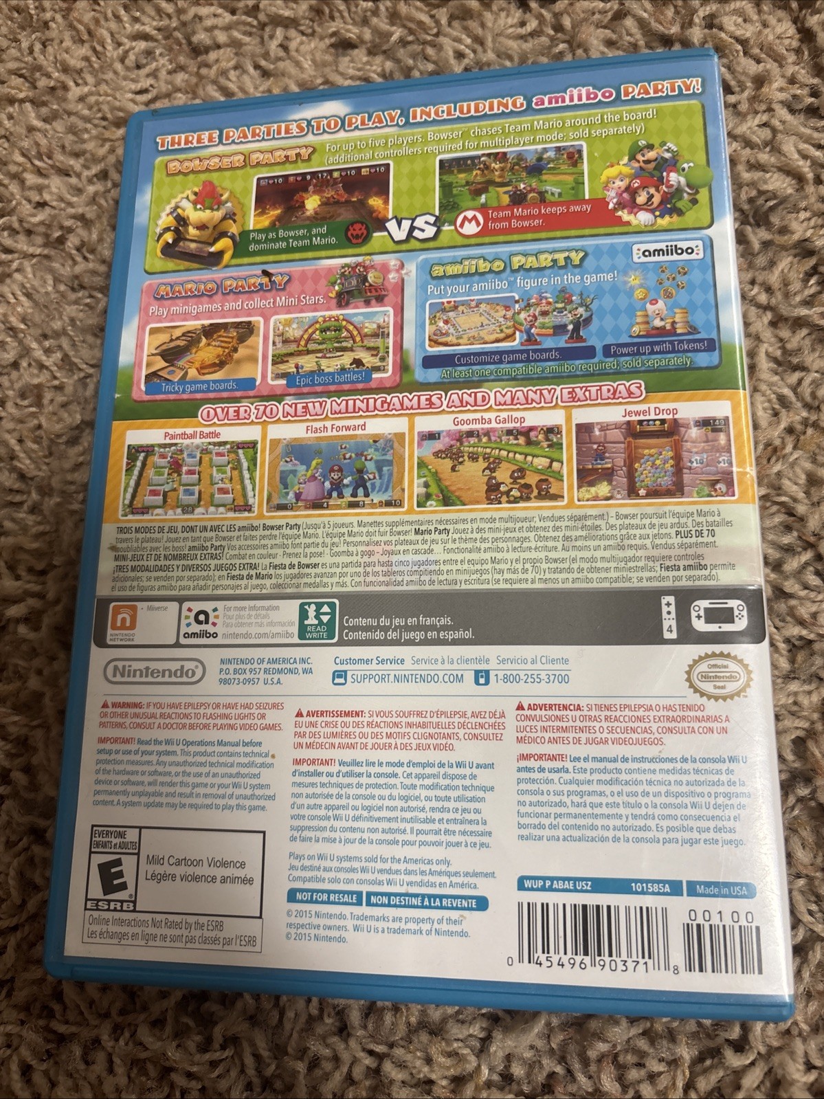 Mario Party 10 Nintendo Wii U (2015) TESTED WORKING