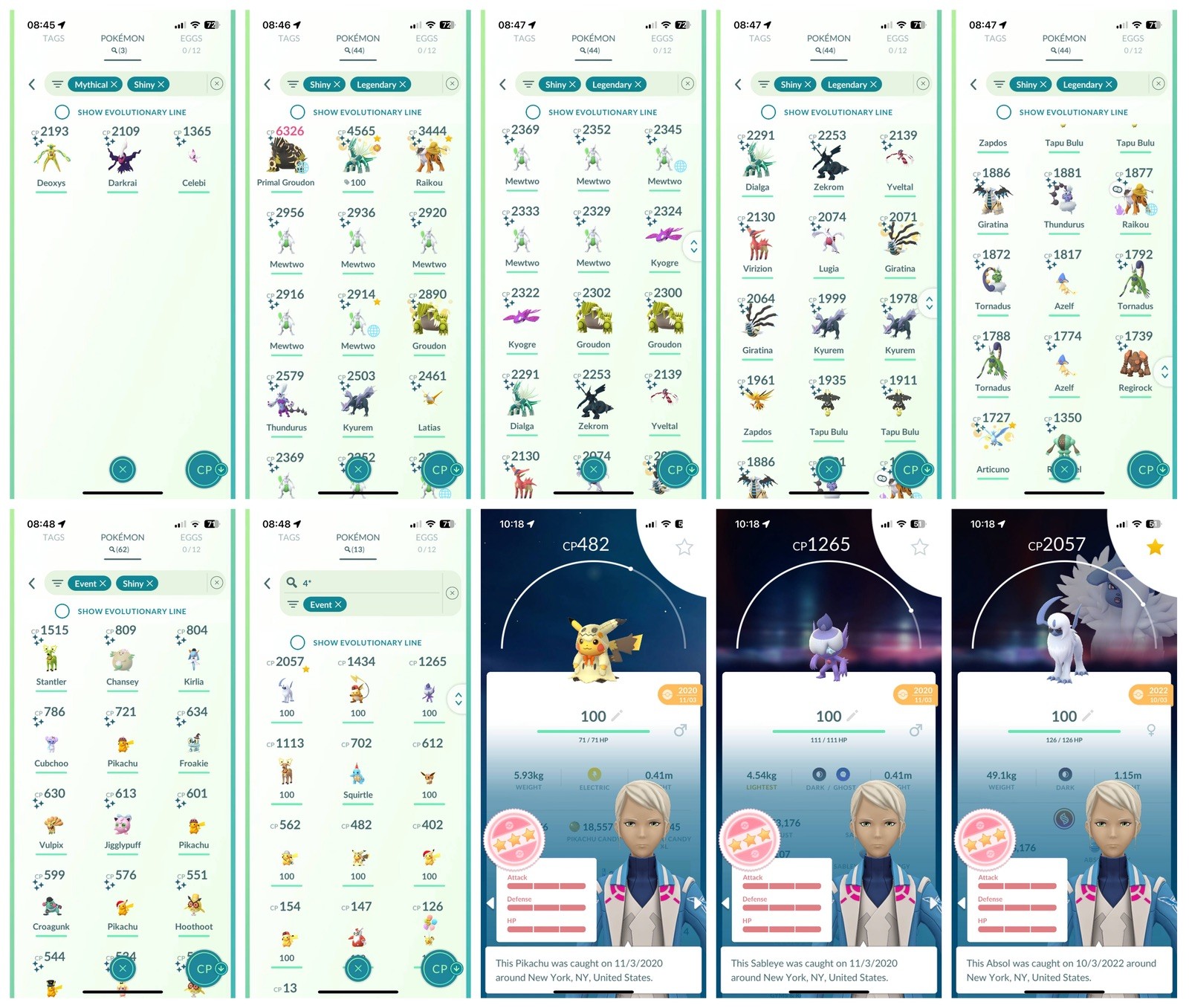 Poke Acc GO LvL 75 – 37k Coins, 465 Pass – 803 Legend, 992 Shiny-Name changeable