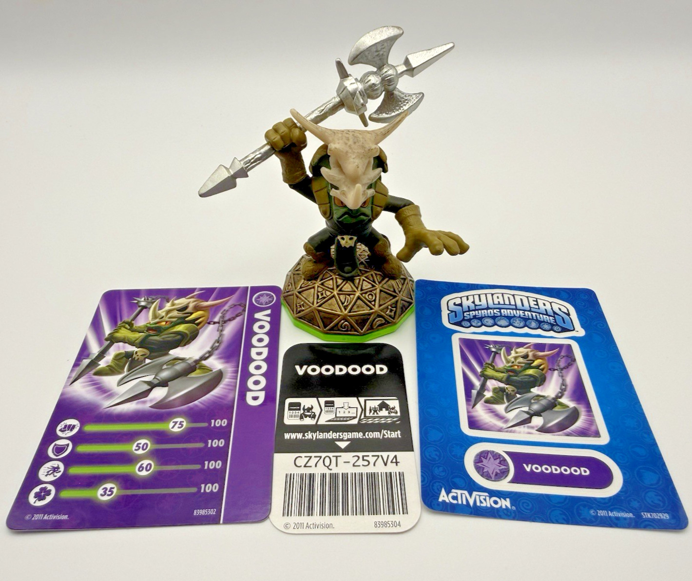 Skylanders Spyro’s Adventure VOODOOD S1 W/ Card Web Code Sticker Forgotten 8