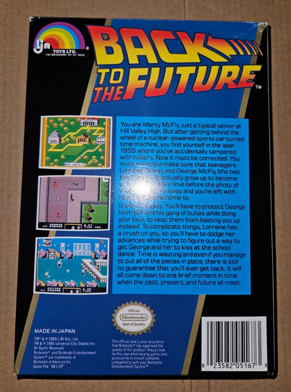 NES Back To The Future CIB Complete In Box Nintendo Entertainment System LJN
