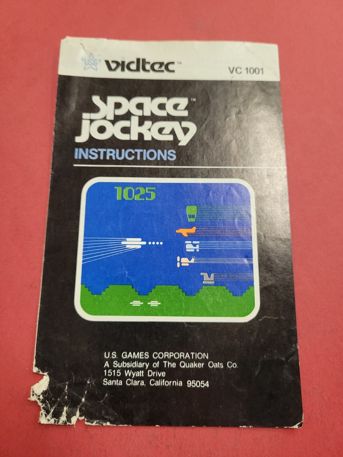 Space Jockey Atari 2600 Authentic Game Manual Only Rare Instructions Vidtec