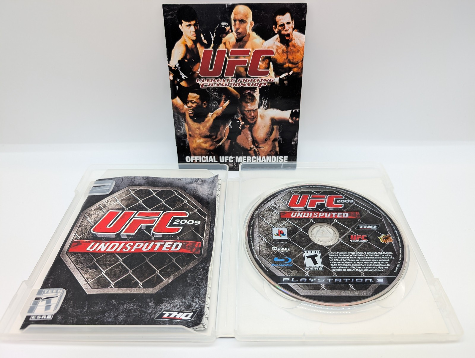UFC Undisputed 2009 (PS3 PlayStation 3, 2009) W/MANUAL, WATERDAMAGE COVER BOTTOM