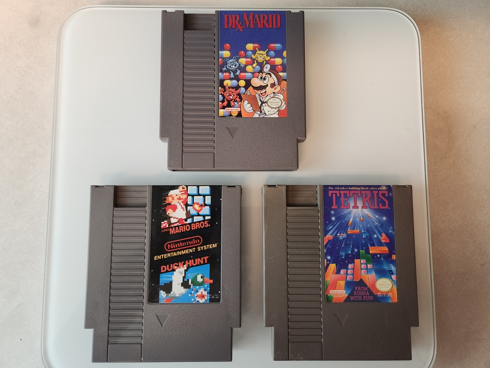 Nintendo NES Classic Super Mario Bros Duck Hunt Tetris Dr Mario Bundle OEM