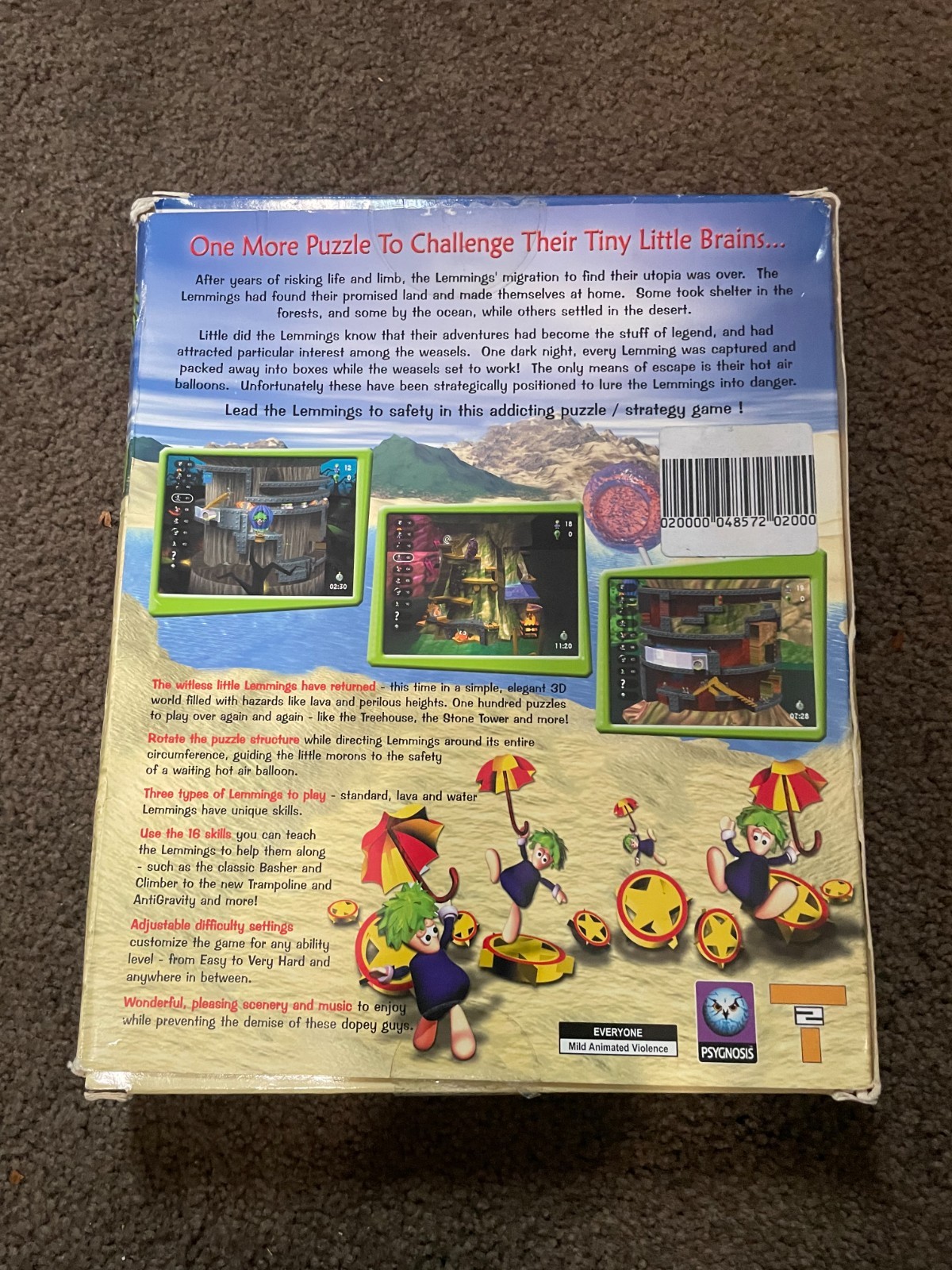 Lemmings Revolution – PC – Psygnosis Ltd. & TAKE2interactive 2001, big box