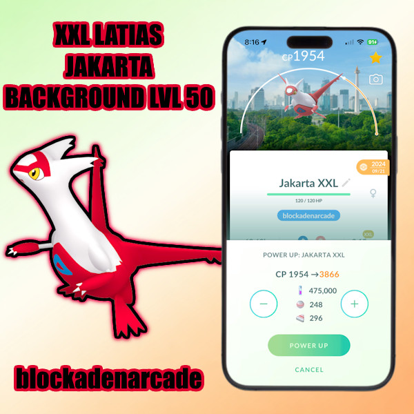 💫 Pokémon XXL Latias Jakarta Background LVL 50-3 MOVES TR@DE G0 💫