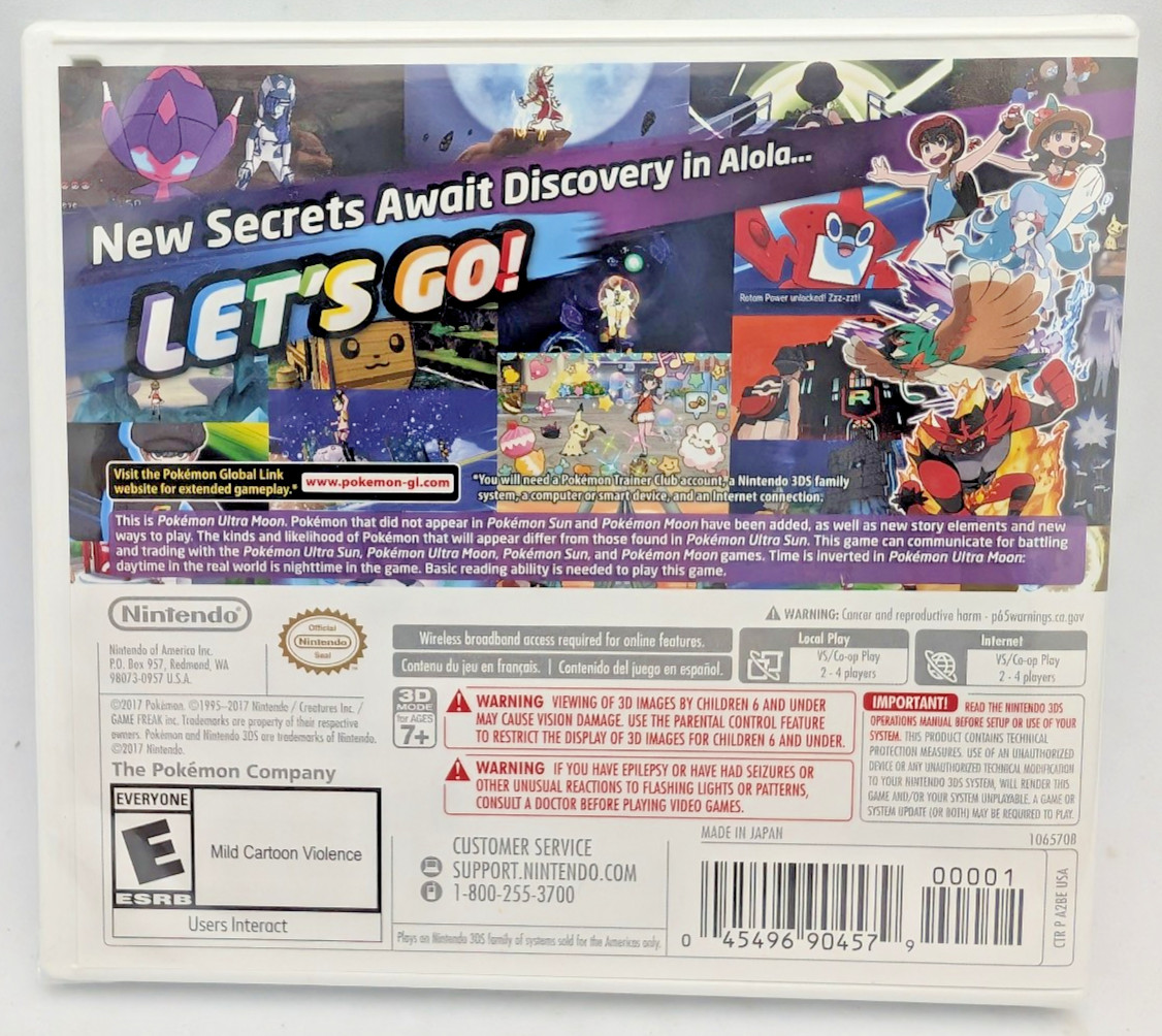 Sealed Pokemon Ultra Moon (2017) 3DS US NTSC Factory Sealed