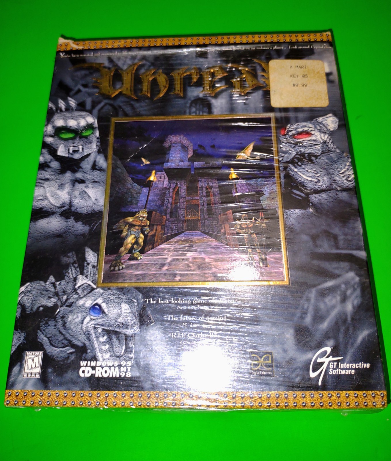Big Box Unreal Tournament PC CD ROM Game by GT Interactive Non-Shadow Box