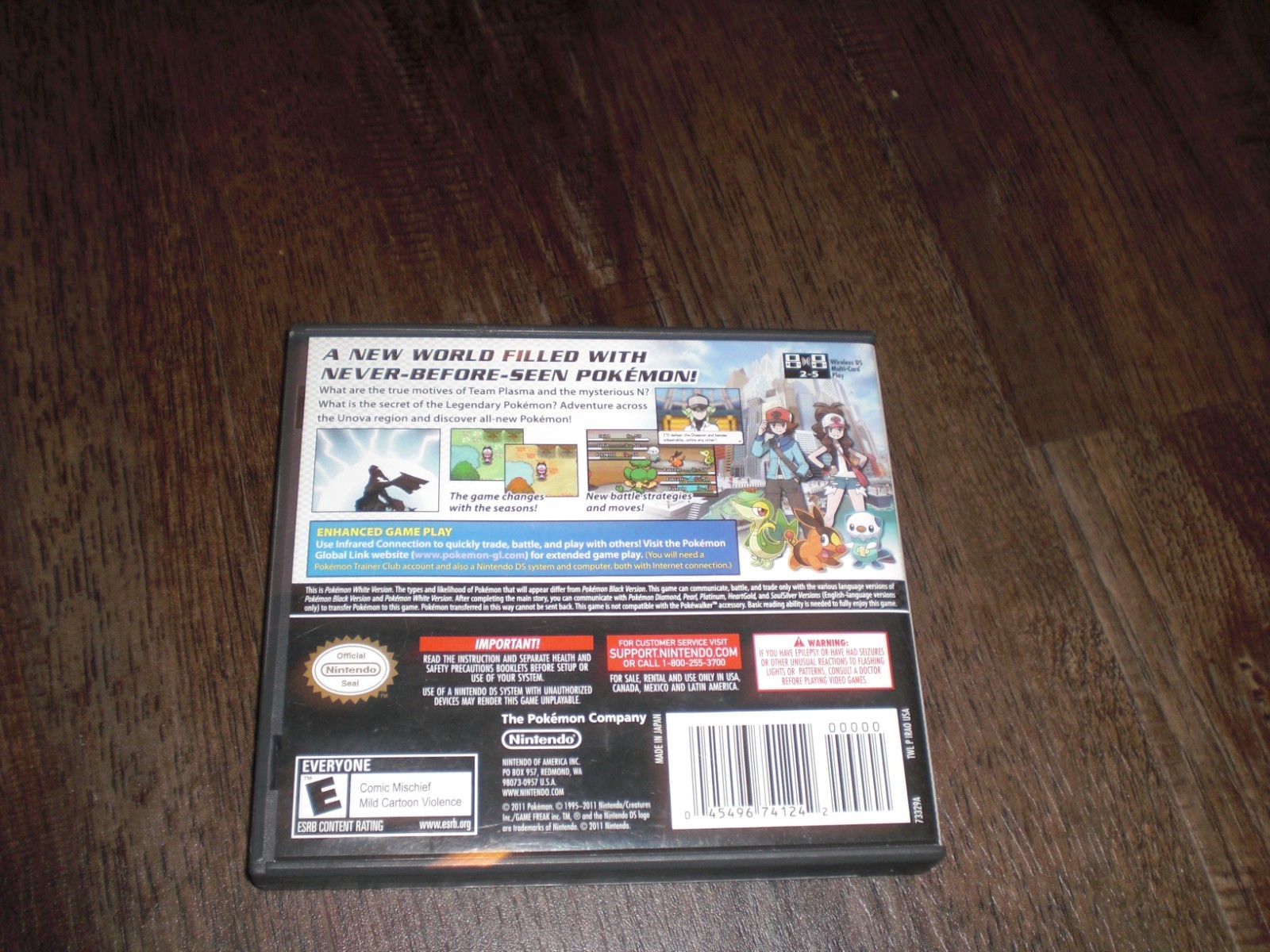 Pokemon White Version 1 AUTHENTIC GENUINE Nintendo DS 3DS XL NEAR COMPLETE CIB 2