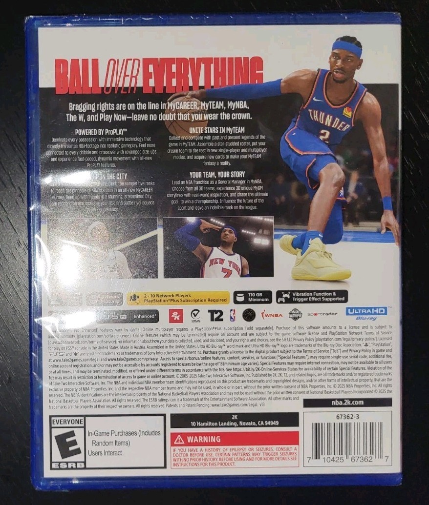 NBA 2K26 PlayStation 5 – For PlayStation 5 – Rated E (Everyone) – Sports Game