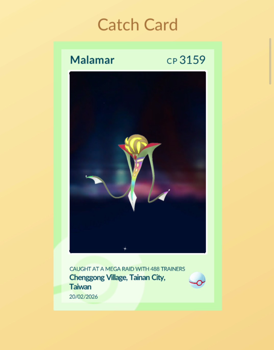 ONE OF A KIND – FROM 7th Tier EGG SHINY Background MALAMAR – Tainan, Taiwan