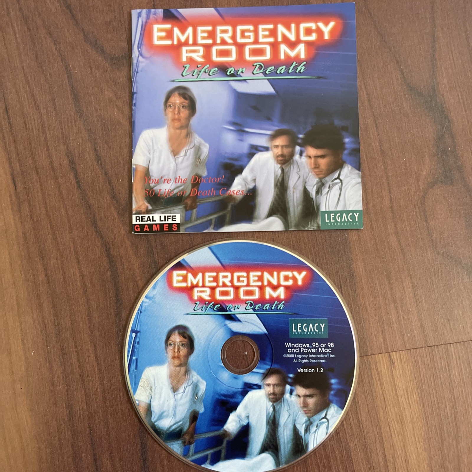Set of 4 Medical Game CD-ROM, Emergency Room, With Manual Booklets