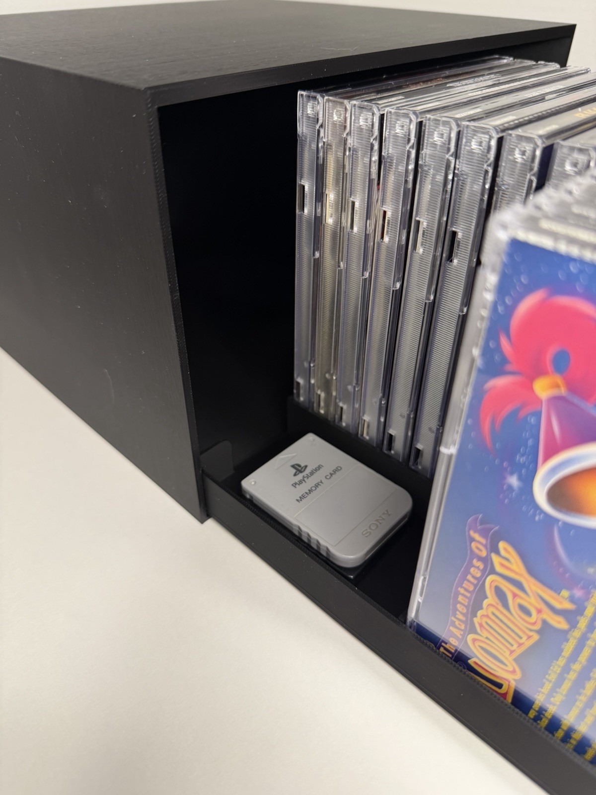 PlayStation PS1 Holds 28, Game Storage Display Shelf Memory Card Holder 3DPrint