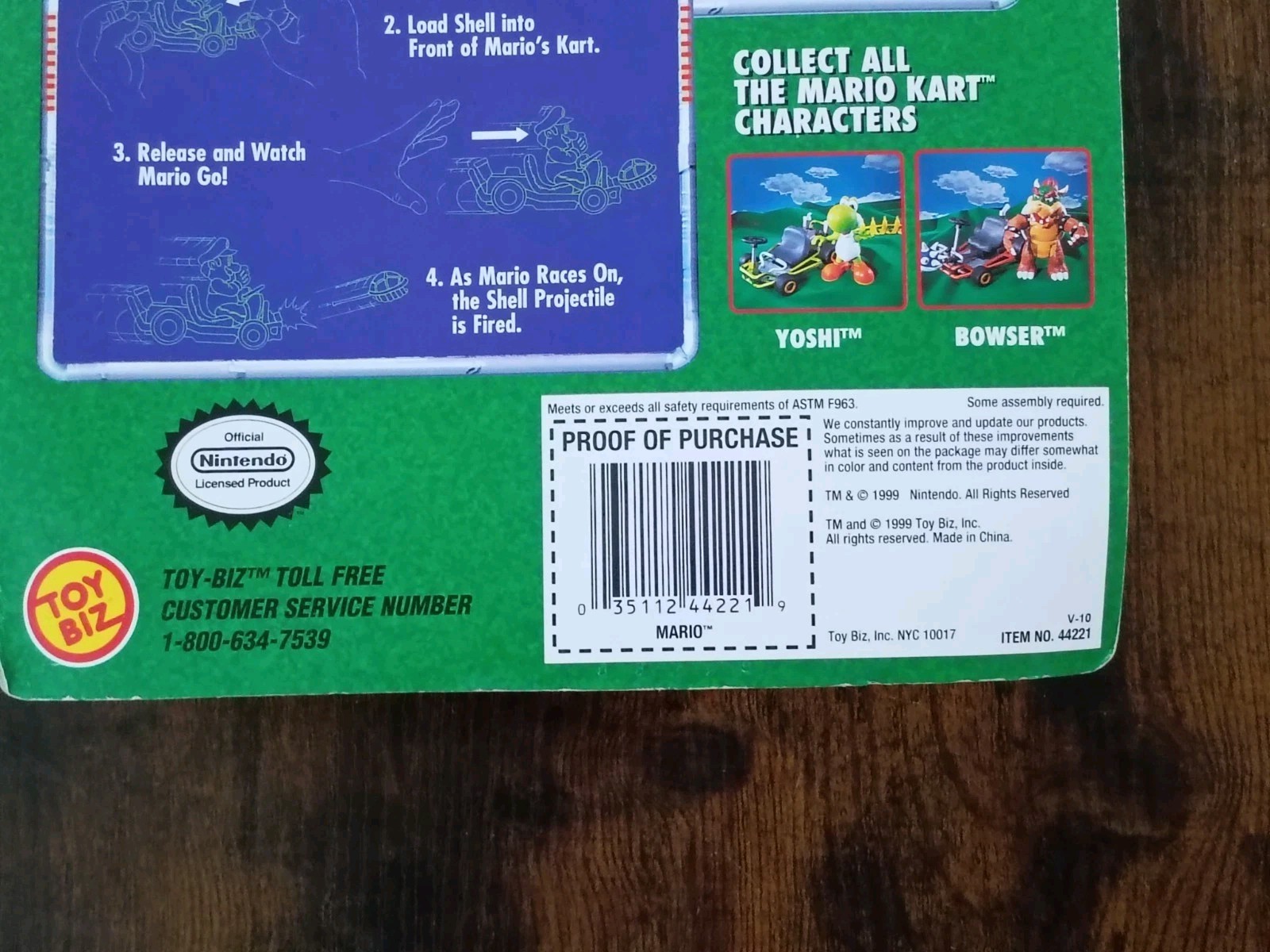 *SEALED* 1999 TOYBIZ SUPER MARIO KART 64 Mario Figure #44221 ~ RARE