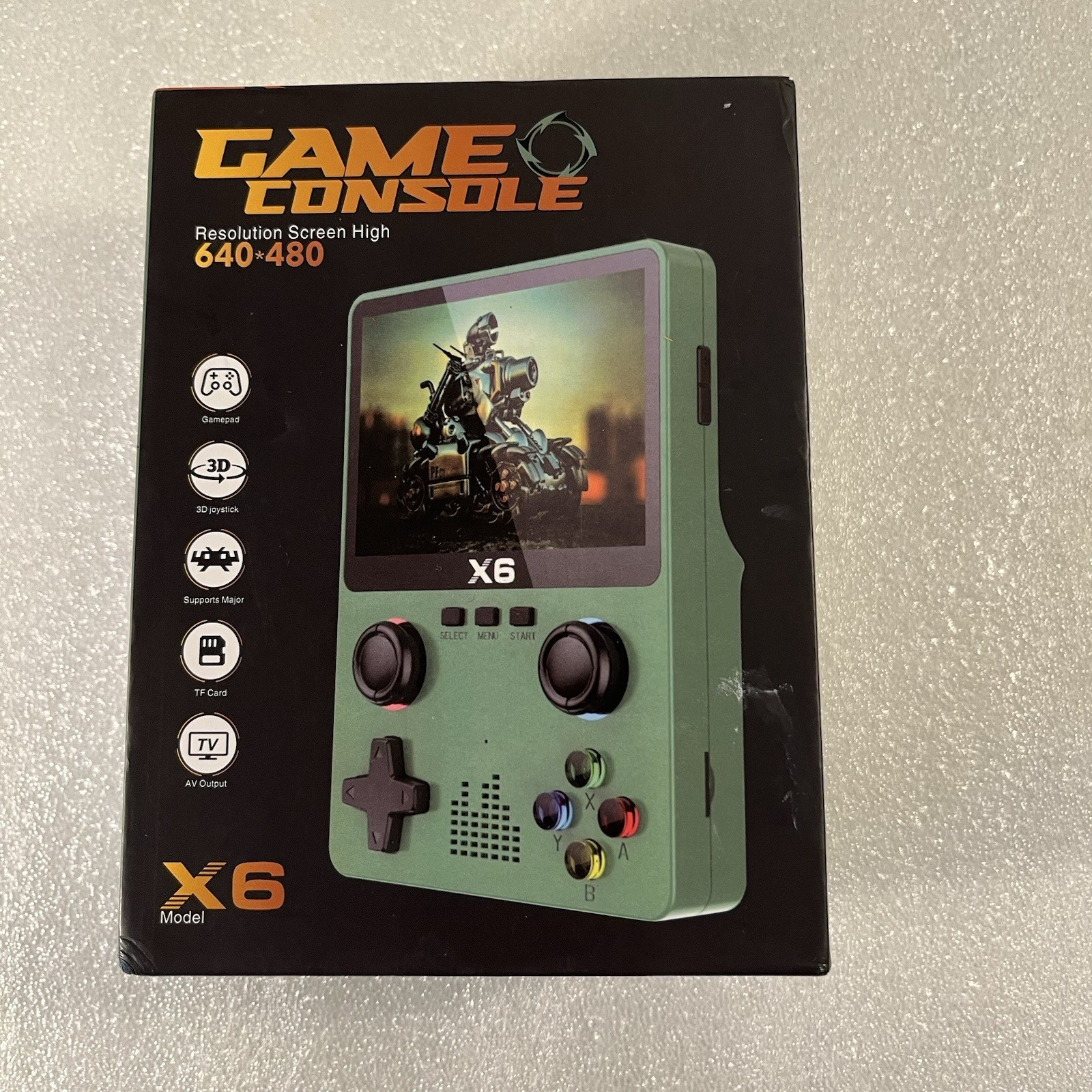 X6 Handheld Game Console 3.5′ Screen Dual Joystick 100’s Of Games!!! Open Box