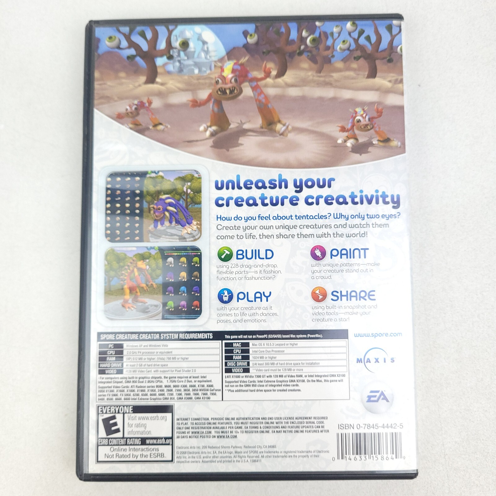 SPORE (PC, EA, 2008) + Galactic Adventures Expansion & Creature Creator
