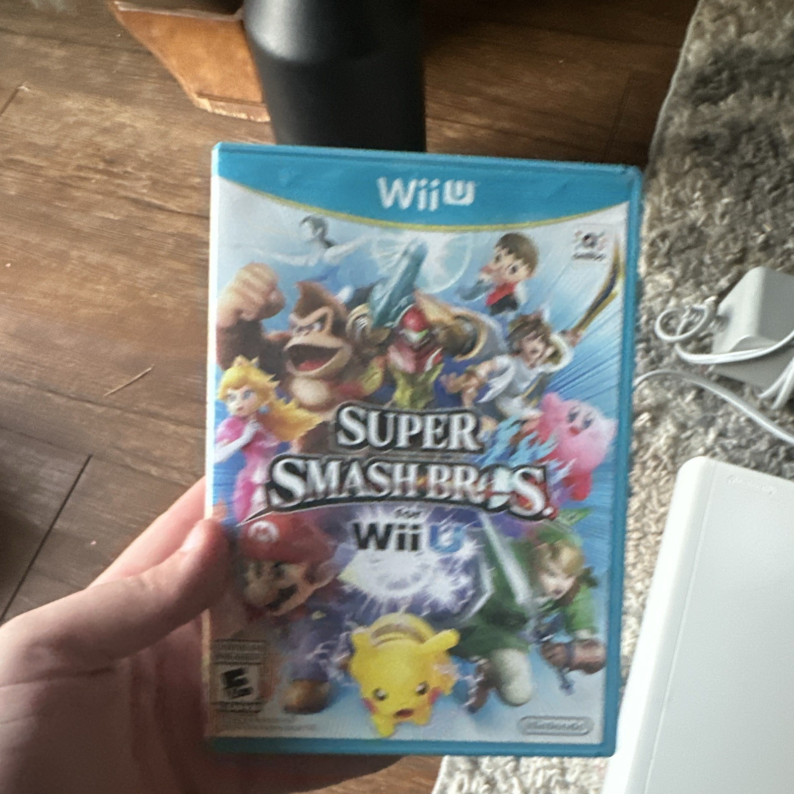 Nintendo Wii U 8GB White Console w/ power cable, Smash Bros, Wi-Fi 1080p