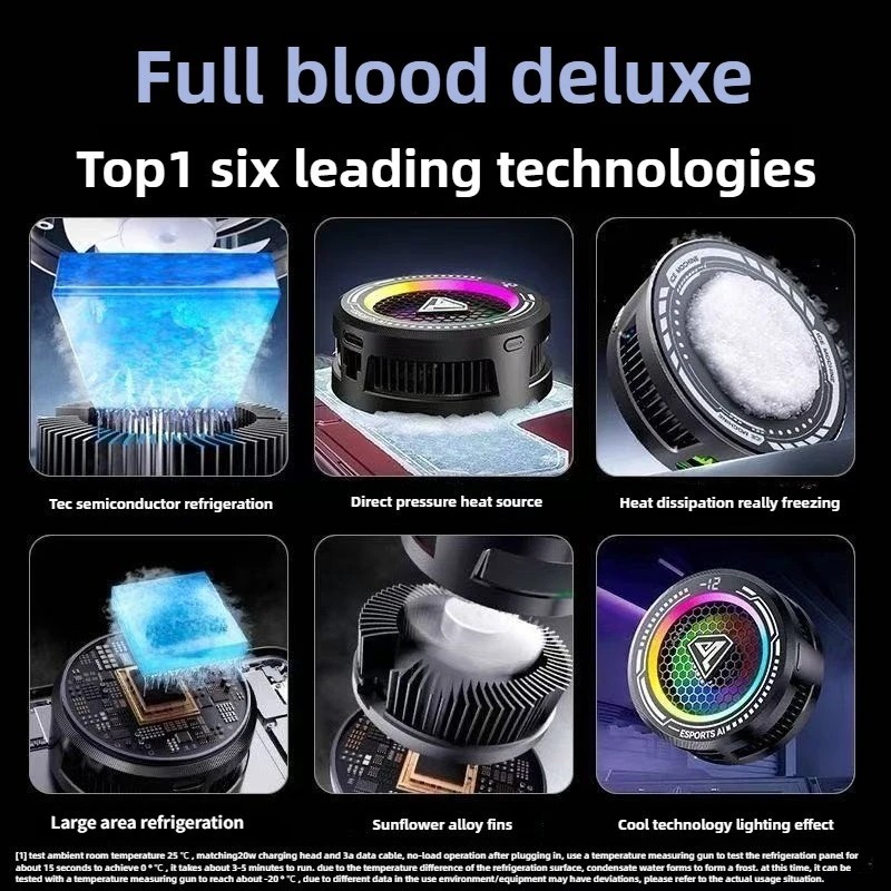Phone Cooling Fan Mobile Radiator Cooler RGB Gaming Smartphone Cooling Device